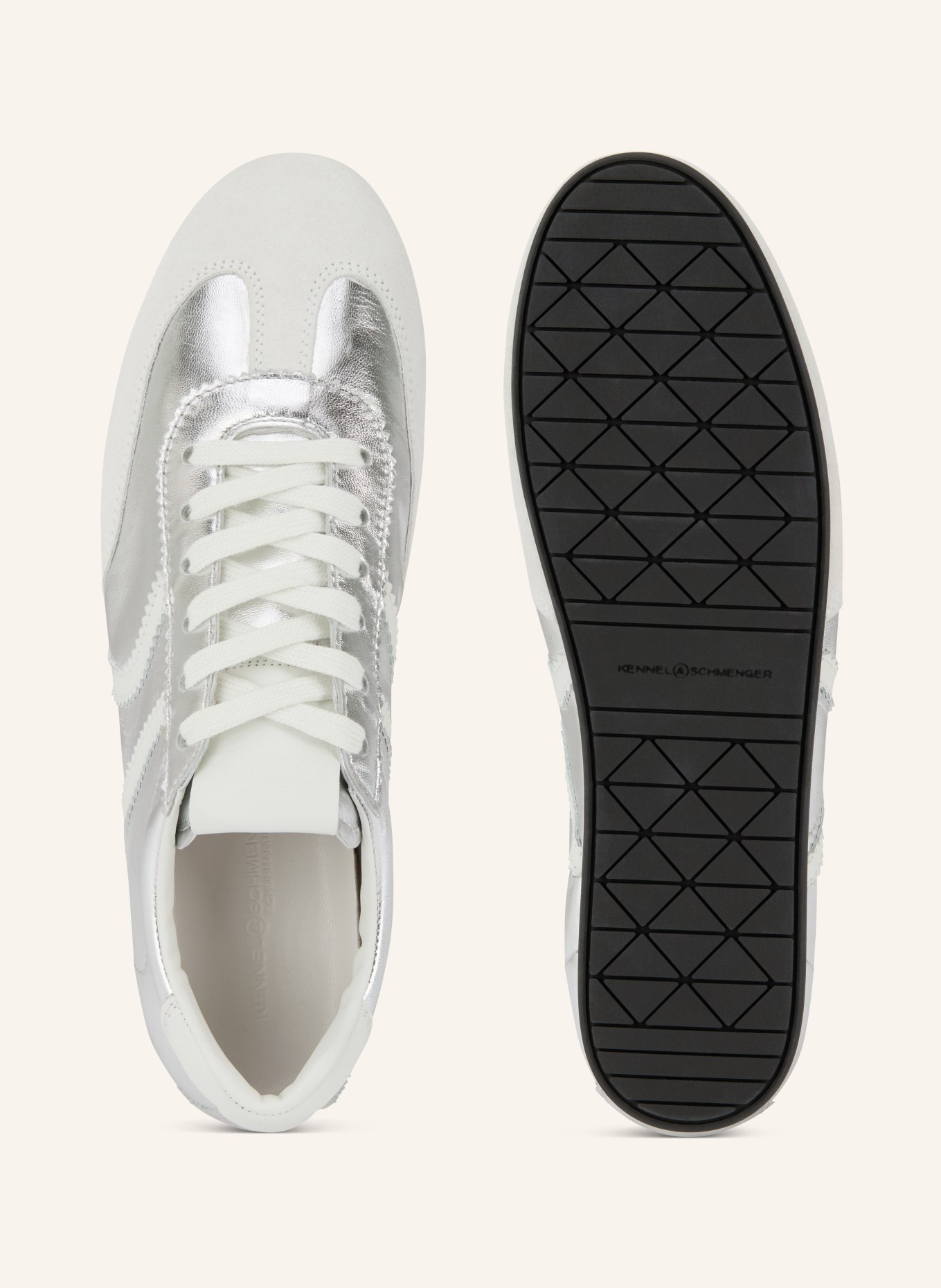 KENNEL & SCHMENGER Sneaker DROP: SILVER / WHITE