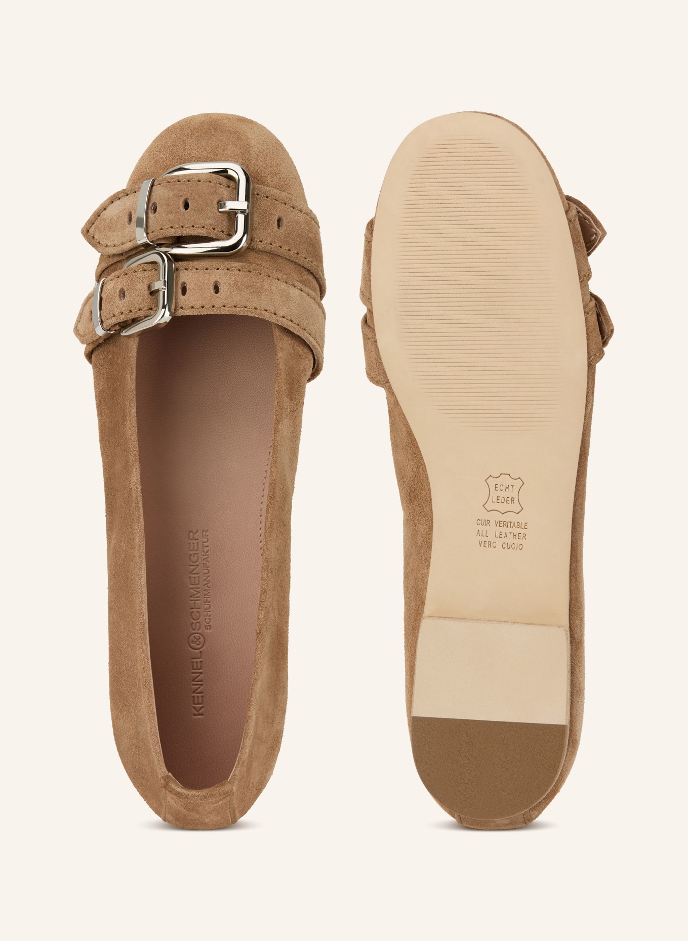 KENNEL & SCHMENGER Ballerinas LOLA: HELLBRAUN