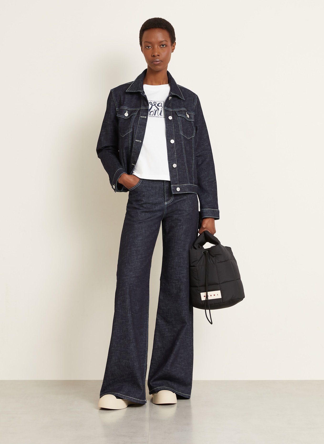 MARNI Wide-leg jeans: WSB99 BLUBLACK