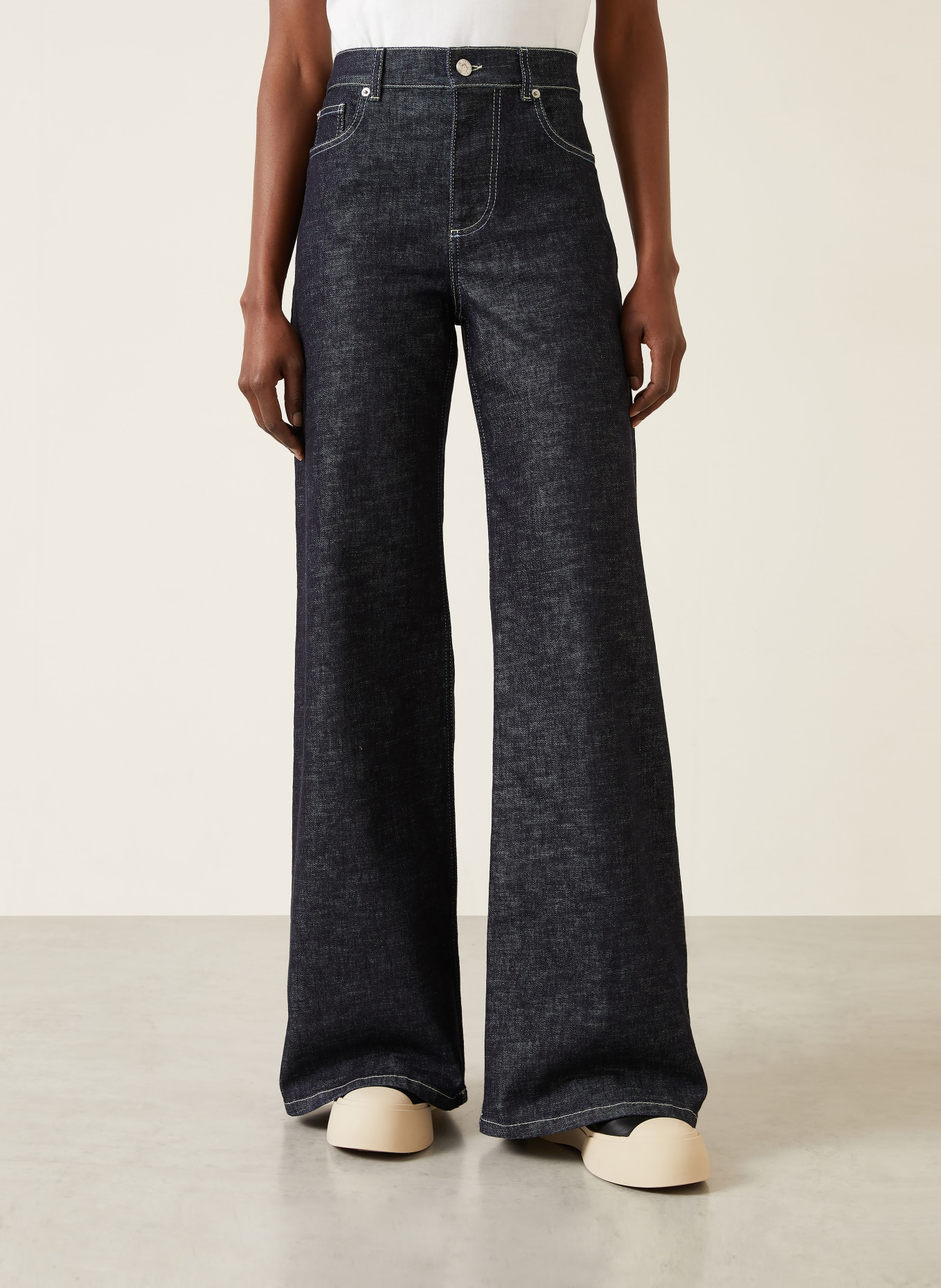 MARNI Wide-leg jeans: WSB99 BLUBLACK
