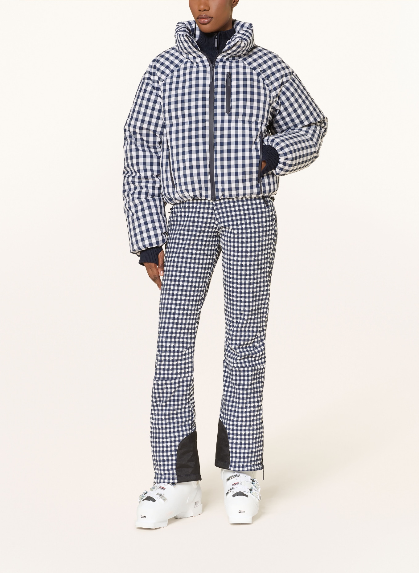 CORDOVA Kurtka narciarska z puchu CORTINA: BIAŁY / NIEBIESKI