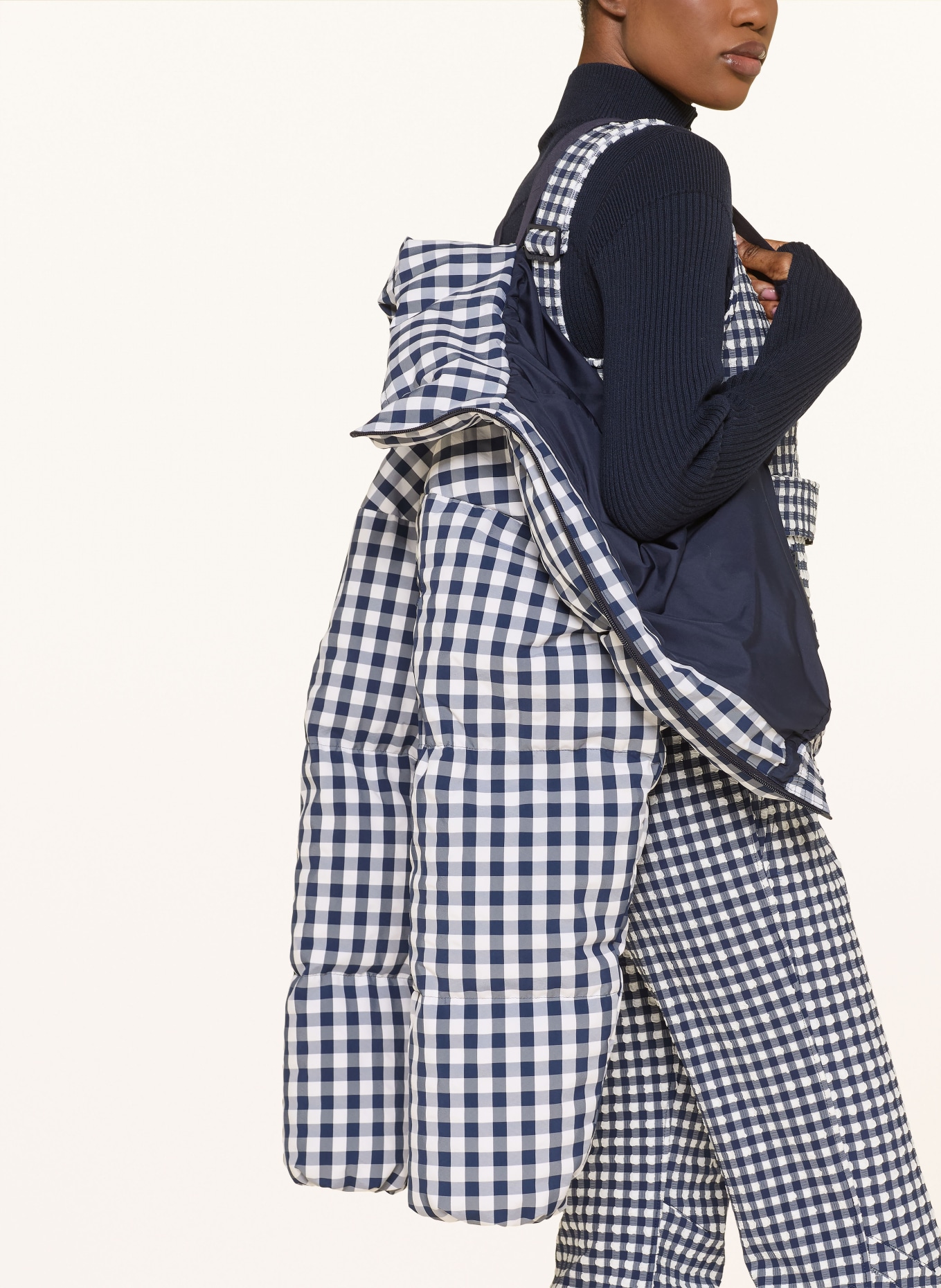 CORDOVA Kurtka narciarska z puchu CORTINA: BIAŁY / NIEBIESKI