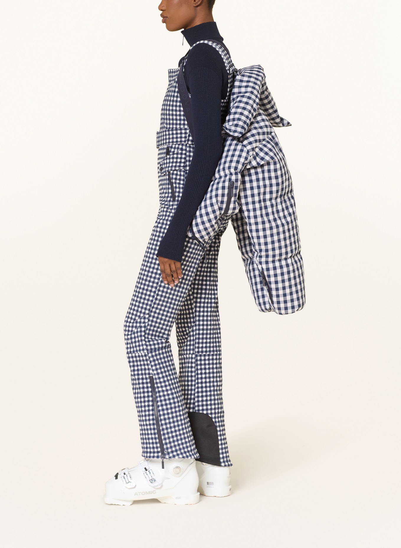 CORDOVA Lyžařské kalhoty FERNIE: TMAVĚ MODRÁ / MODRÁ / BÍLÁ