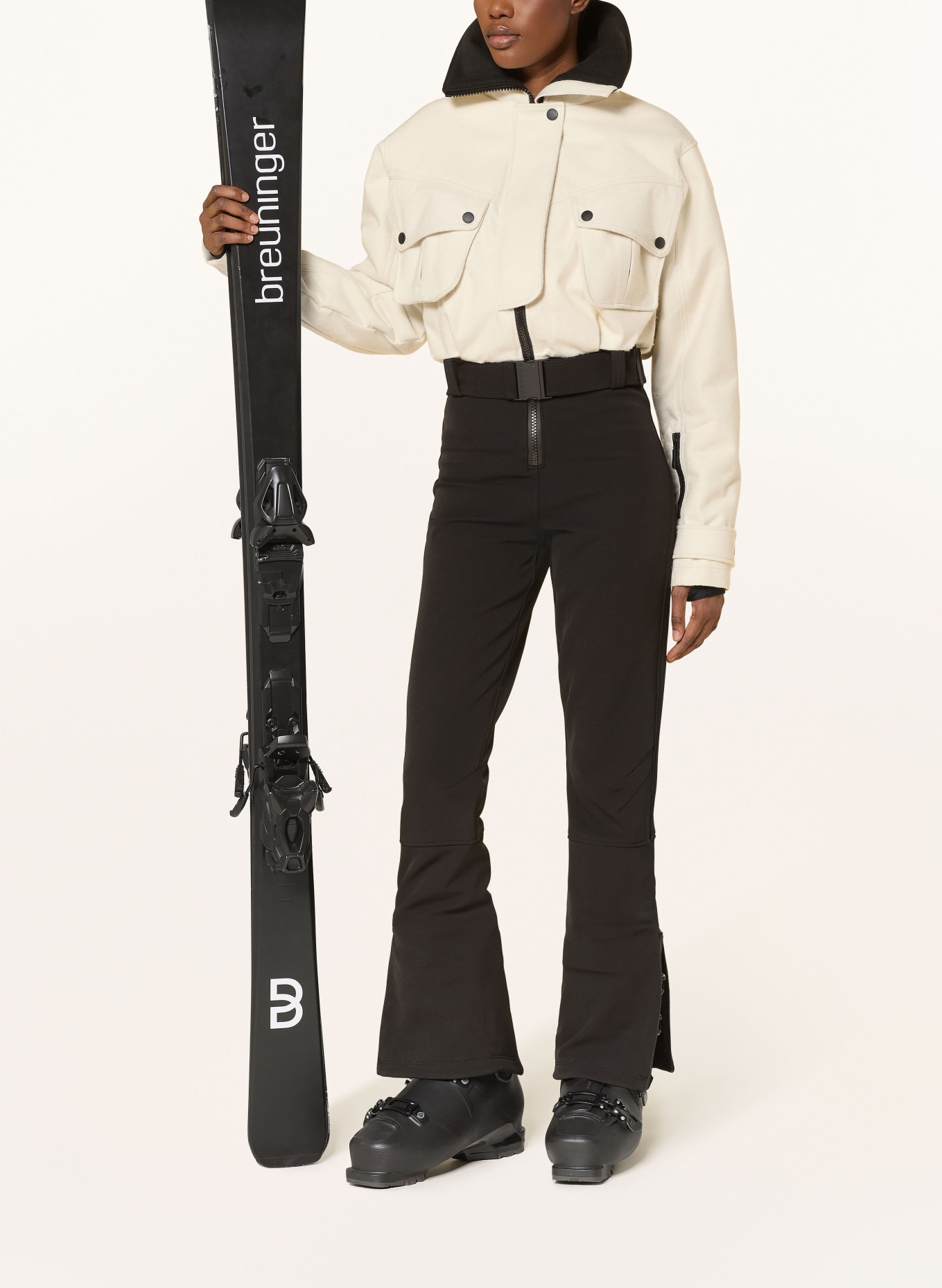 CORDOVA TELLURIDE ski suit: ECRU / BLACK