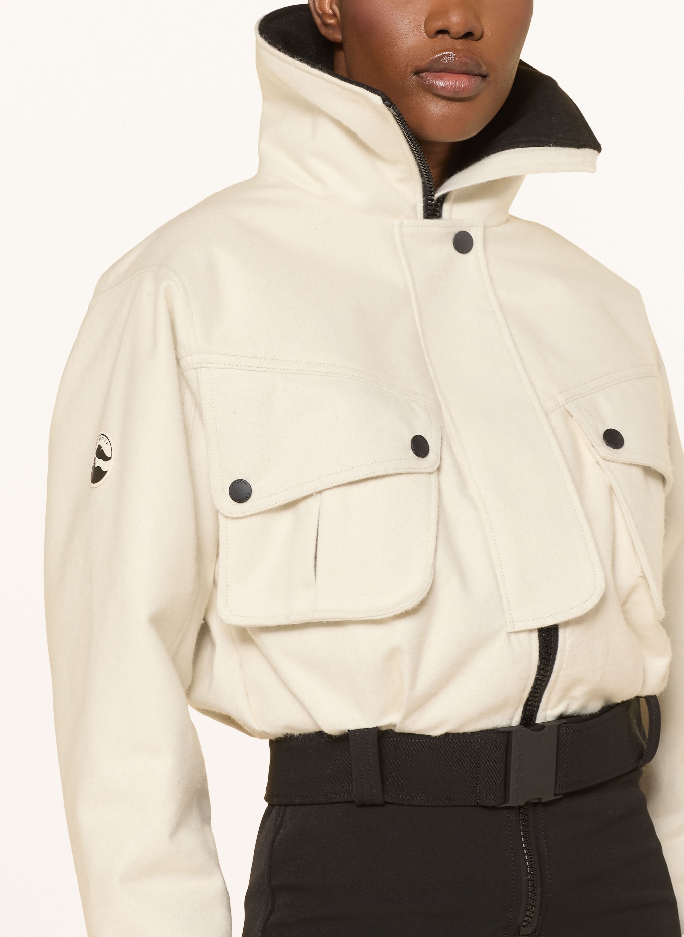 CORDOVA TELLURIDE ski suit: ECRU / BLACK