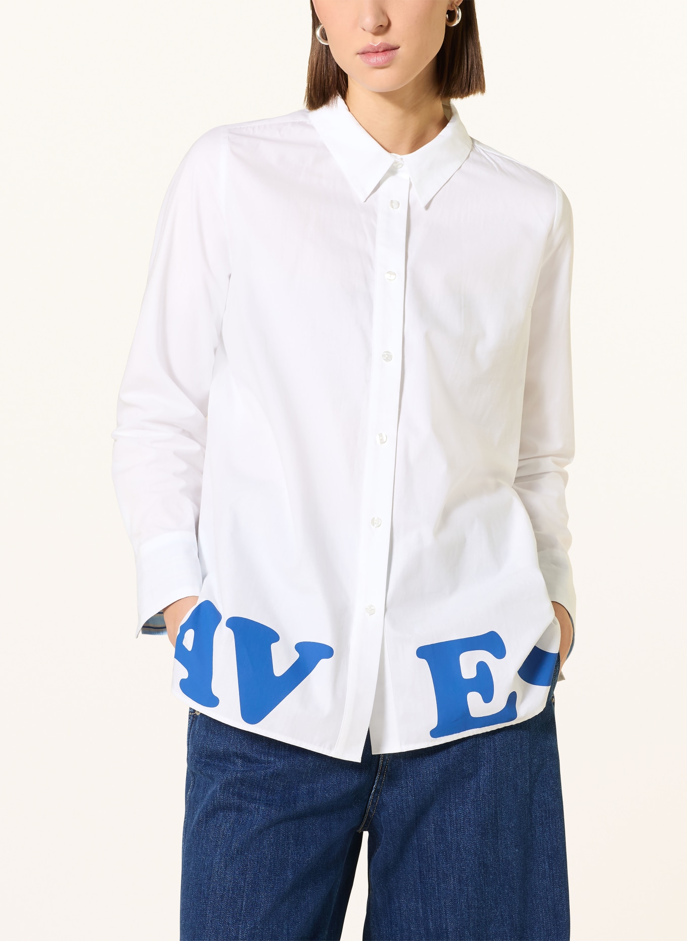 Smith & Soul Hemdbluse: WEISS / BLAU