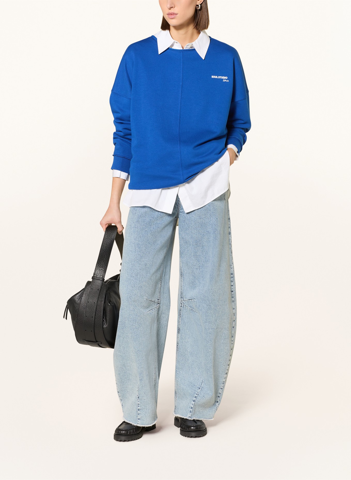 Smith & Soul Bluza oversize: NIEBIESKI