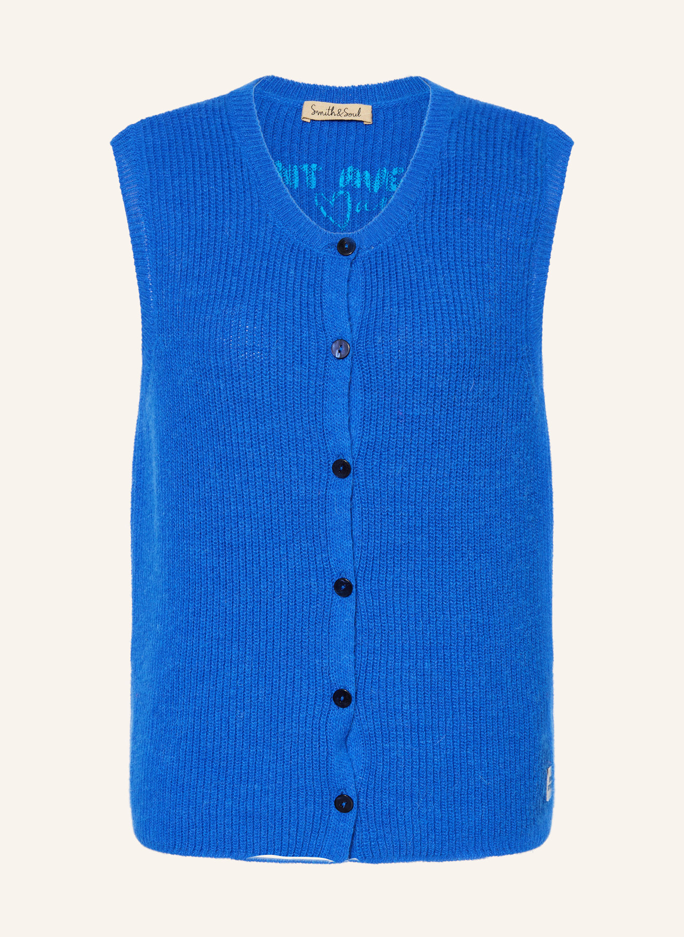 Smith & Soul Strickweste: BLAU