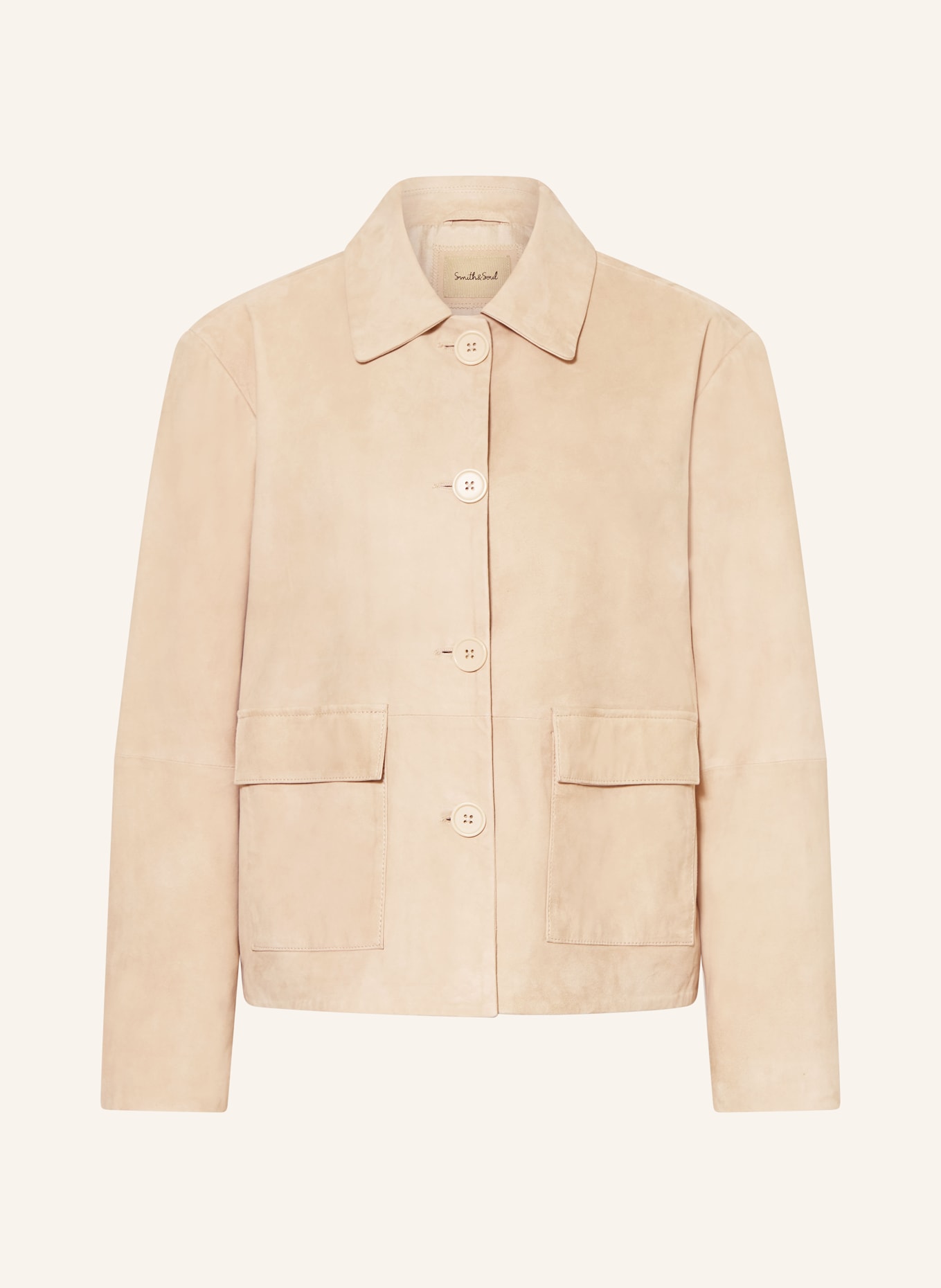 Smith & Soul leather jacket: BEIGE