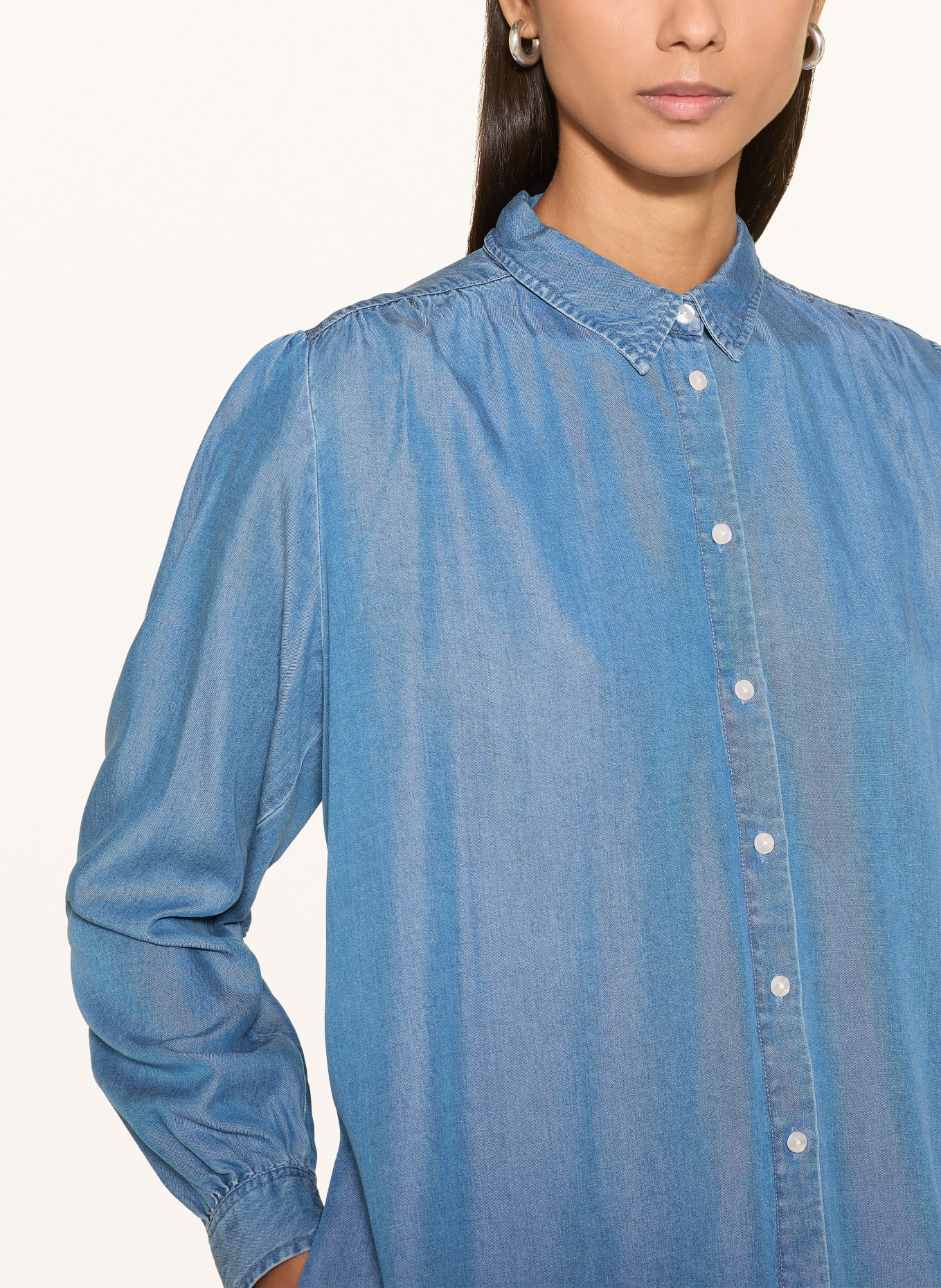 Smith & Soul Denim-look shirt dress: BLUE