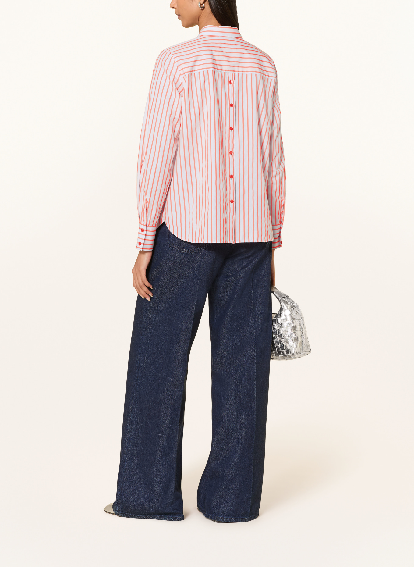 Smith & Soul Hemdbluse: HELLGRAU / NEONPINK