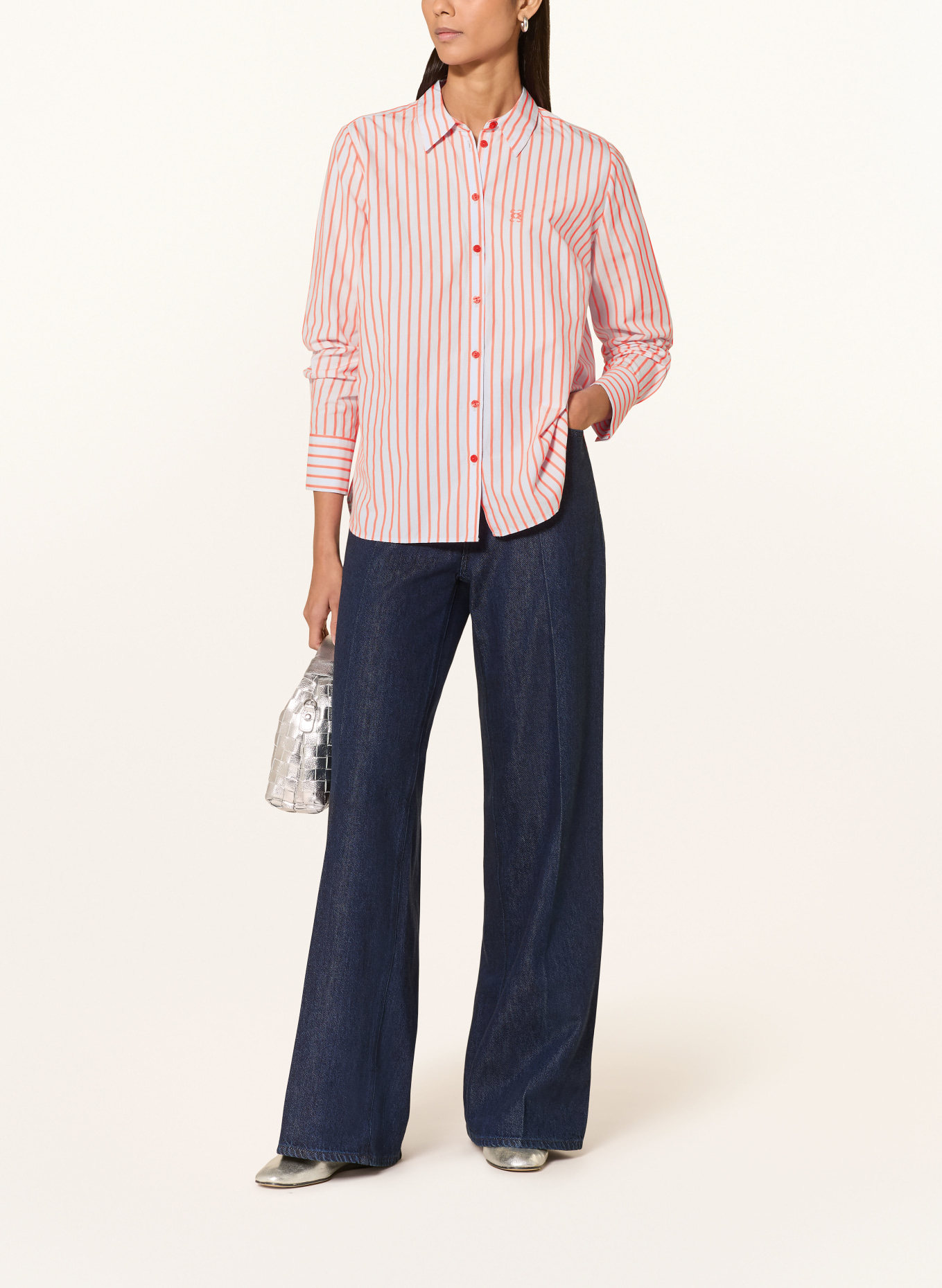 Smith & Soul Hemdbluse: HELLGRAU / NEONPINK