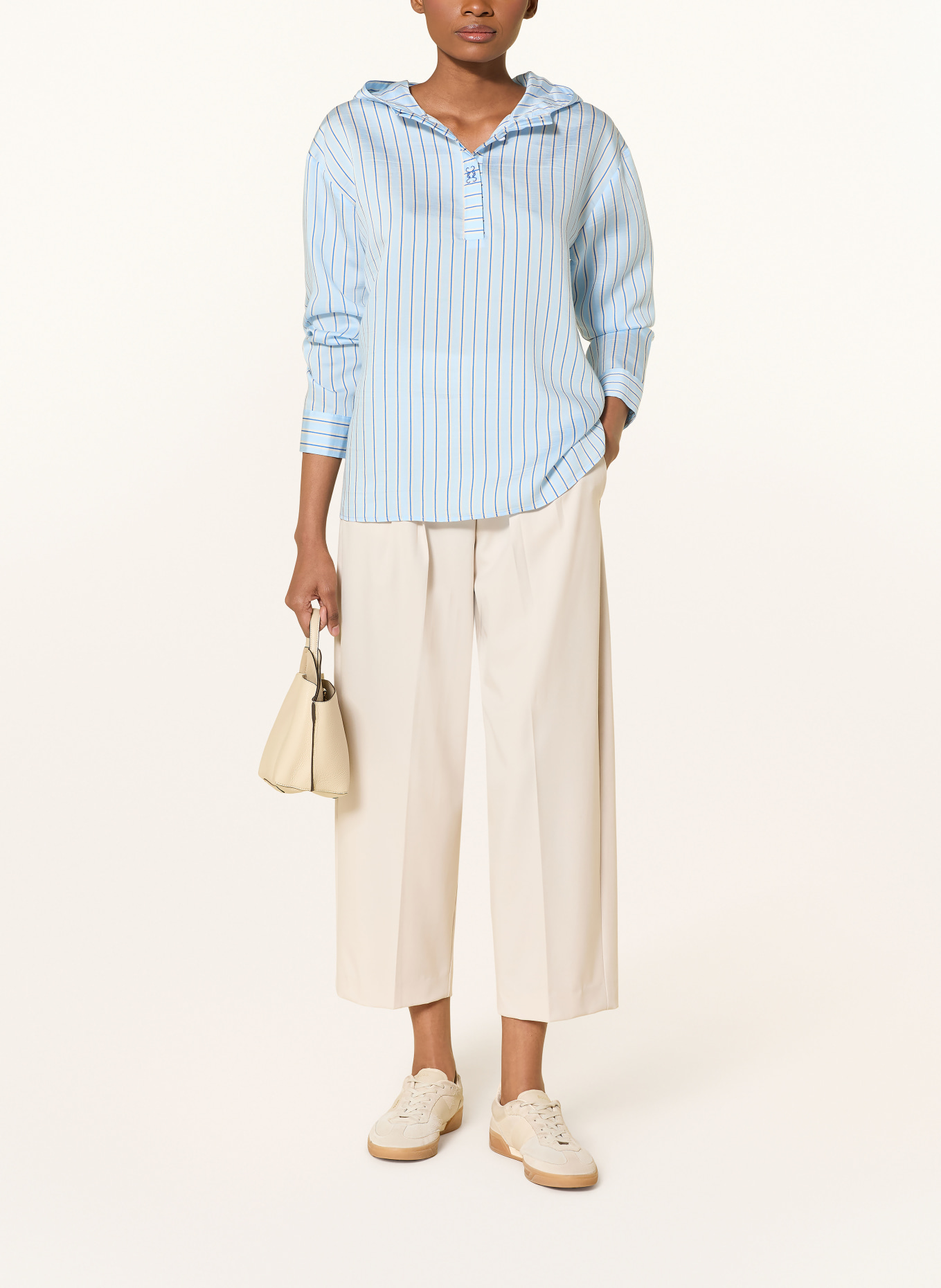 Smith & Soul Blusenshirt: HELLBLAU / DUNKELBLAU / WEISS