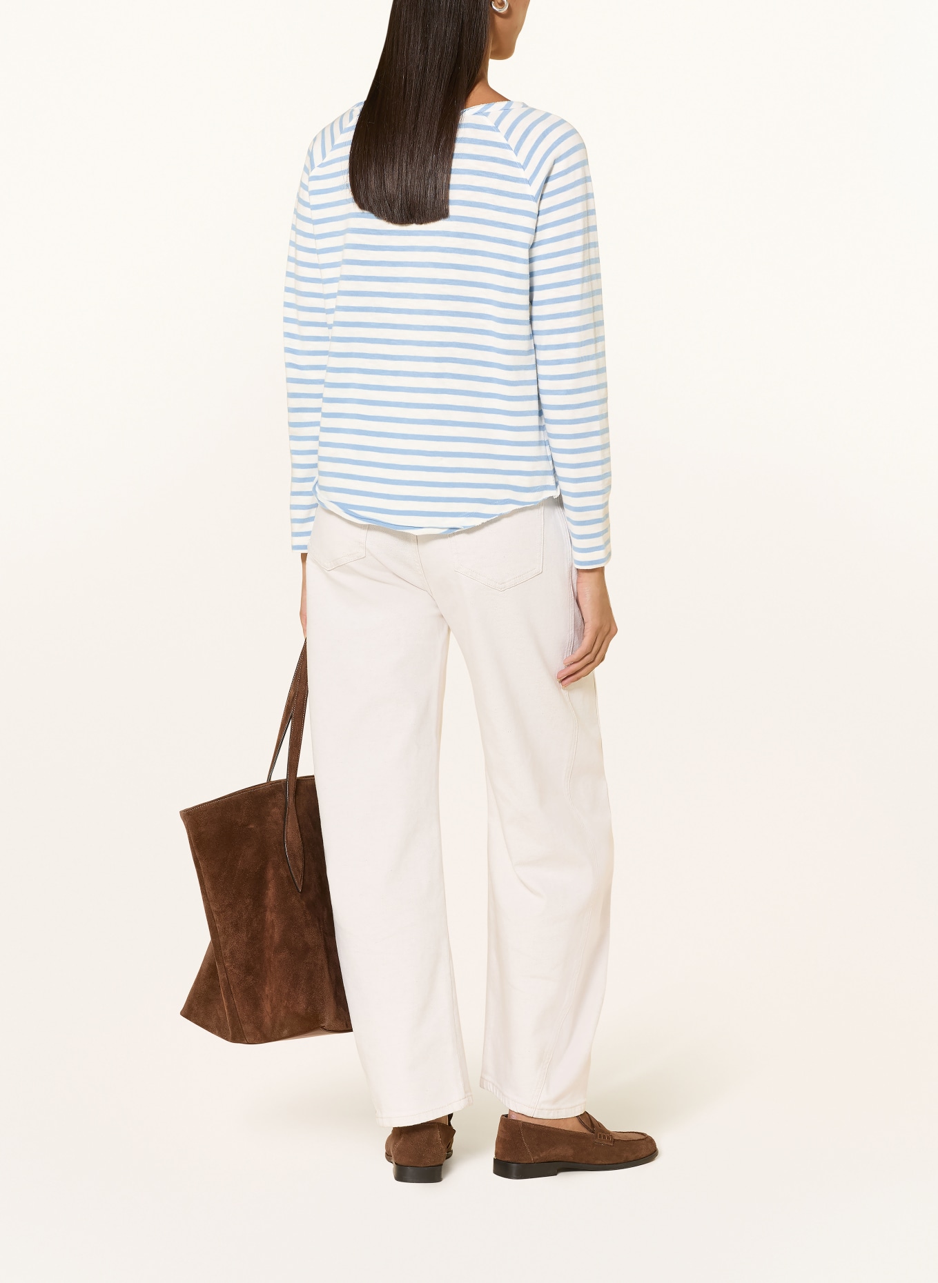 Smith & Soul Longsleeve: CREME / HELLBLAU