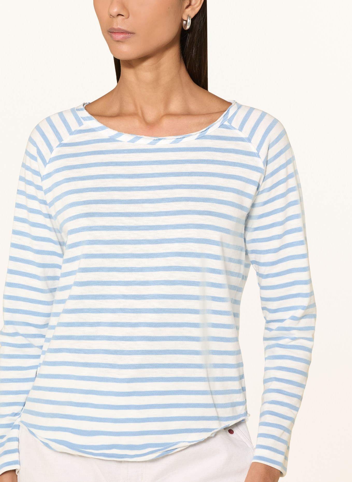 Smith & Soul Longsleeve: CREME / HELLBLAU