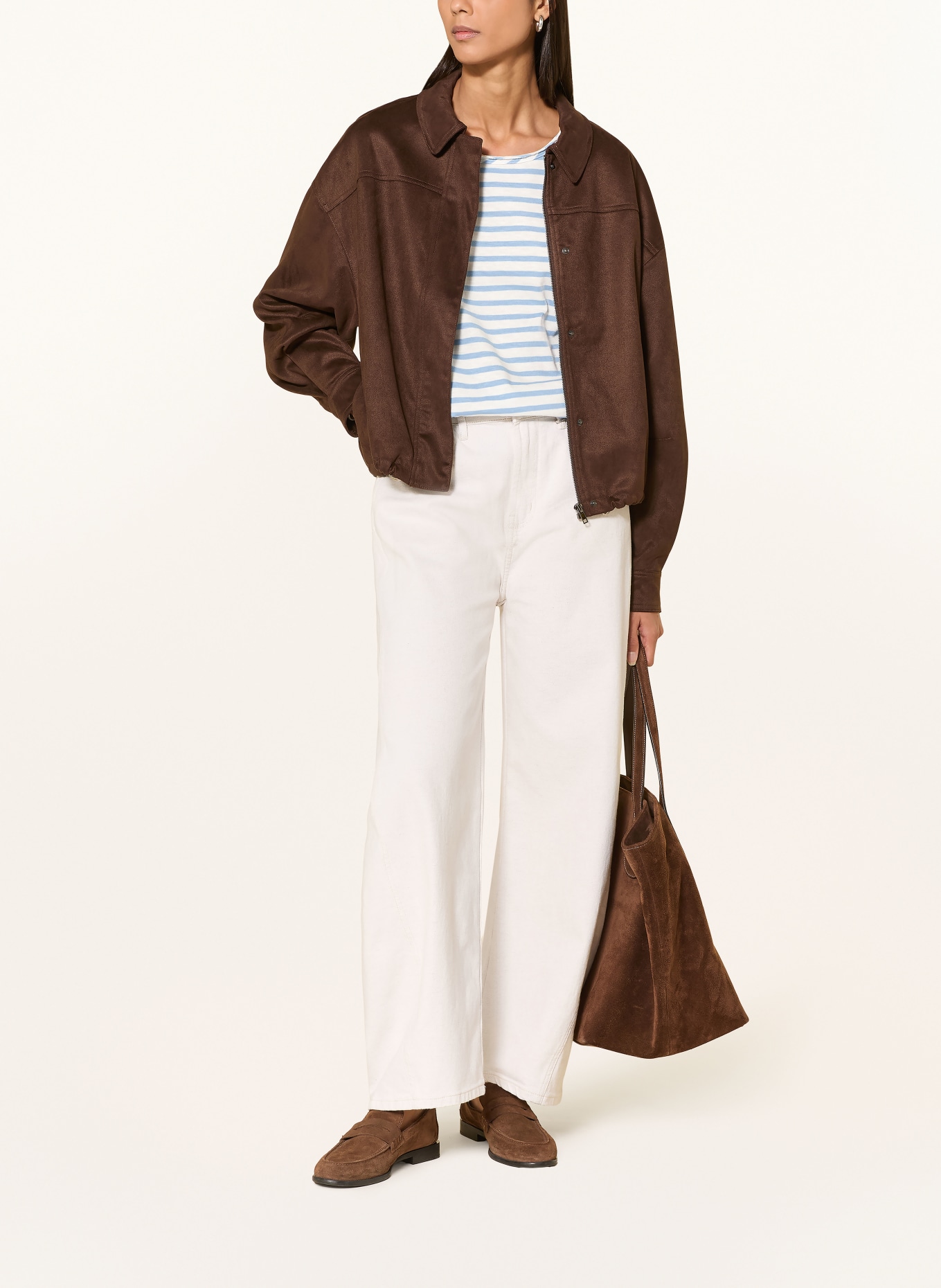 Smith & Soul Longsleeve: CREME / HELLBLAU