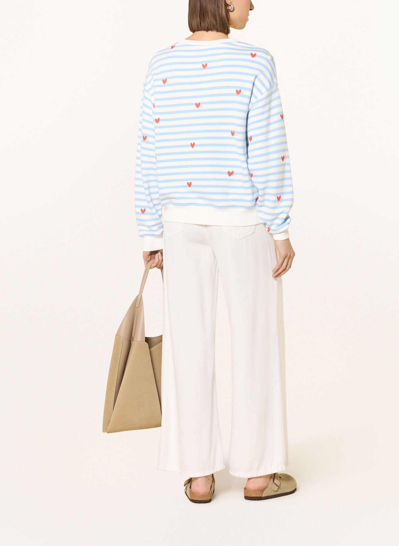 Smith & Soul Sweatshirt: HELLBLAU / CREME