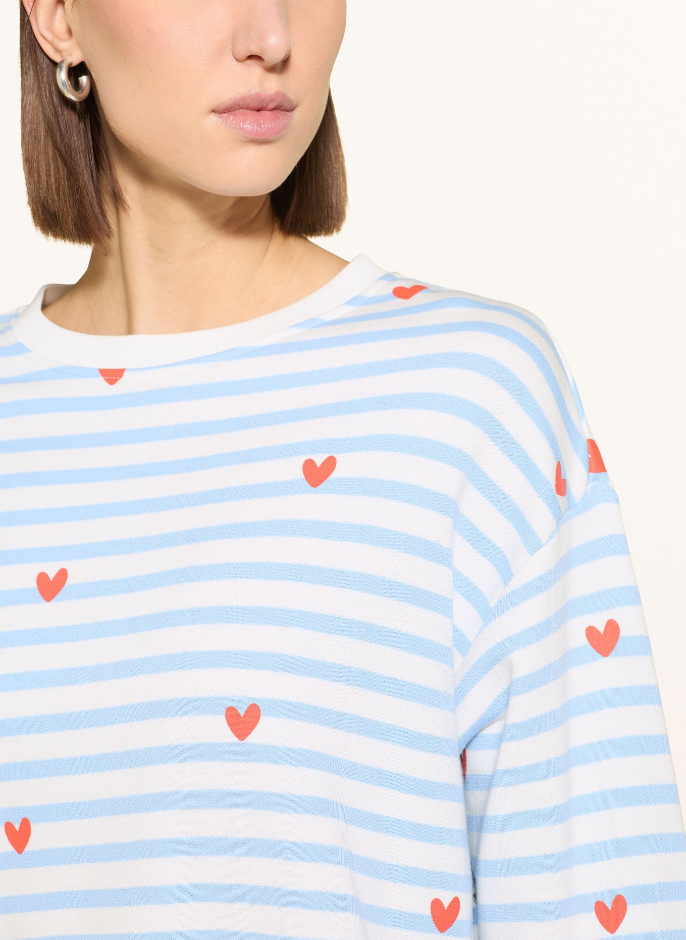 Smith & Soul Sweatshirt: HELLBLAU / CREME