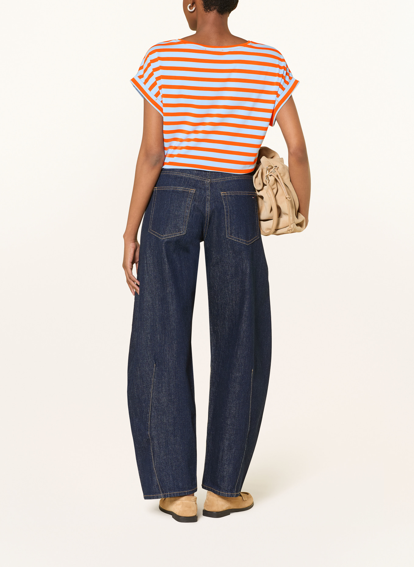 Smith & Soul Oversized-Shirt: BLAUGRAU / ORANGE