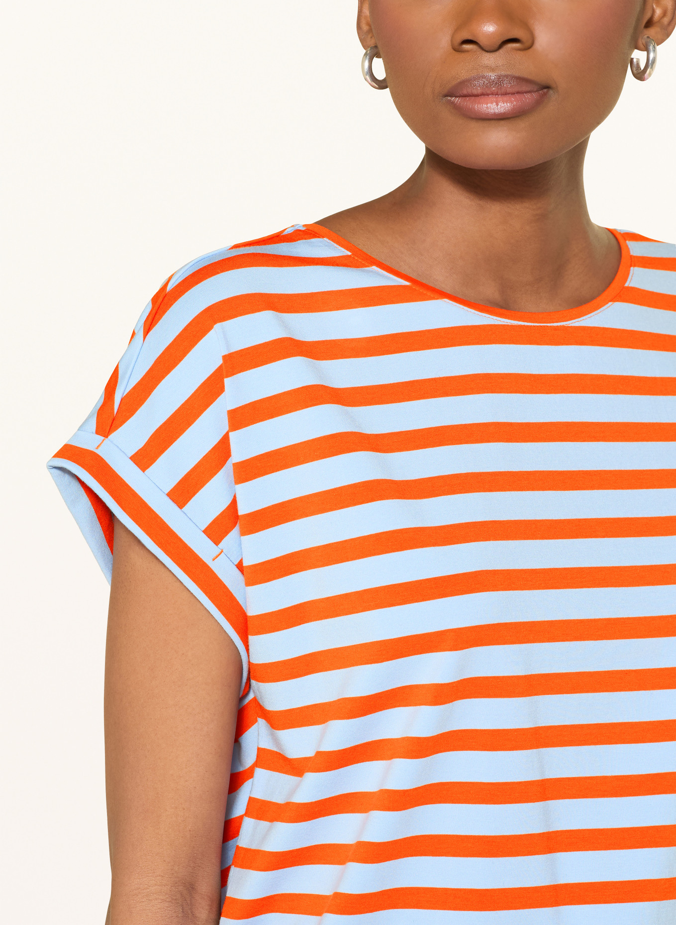 Smith & Soul Oversized-Shirt: BLAUGRAU / ORANGE