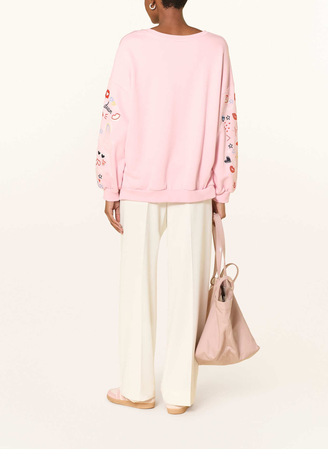 Smith & Soul Oversized mikina: RŮŽOVÁ