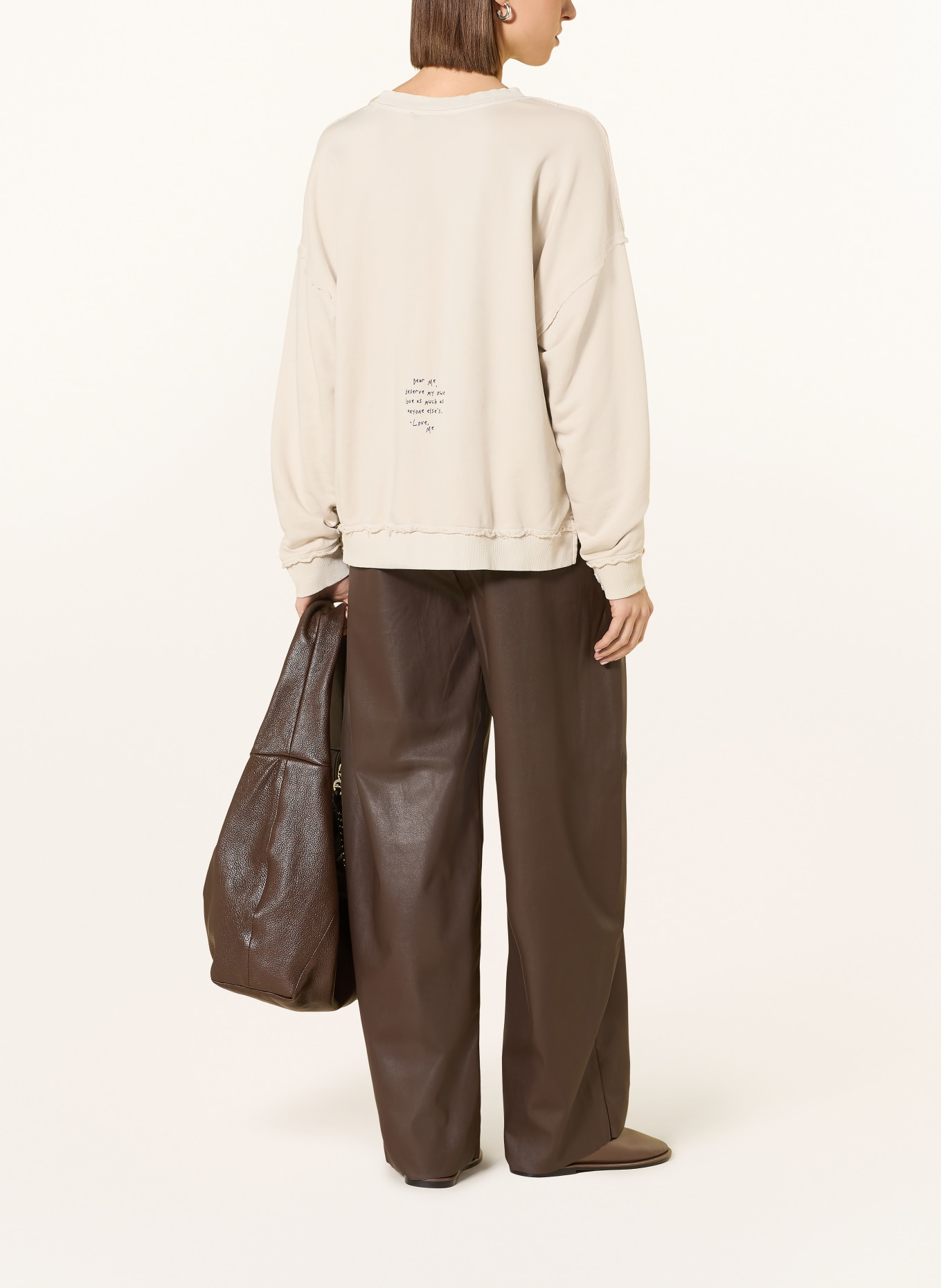 Smith & Soul Oversized mikina: SVĚTLE HNĚDÁ