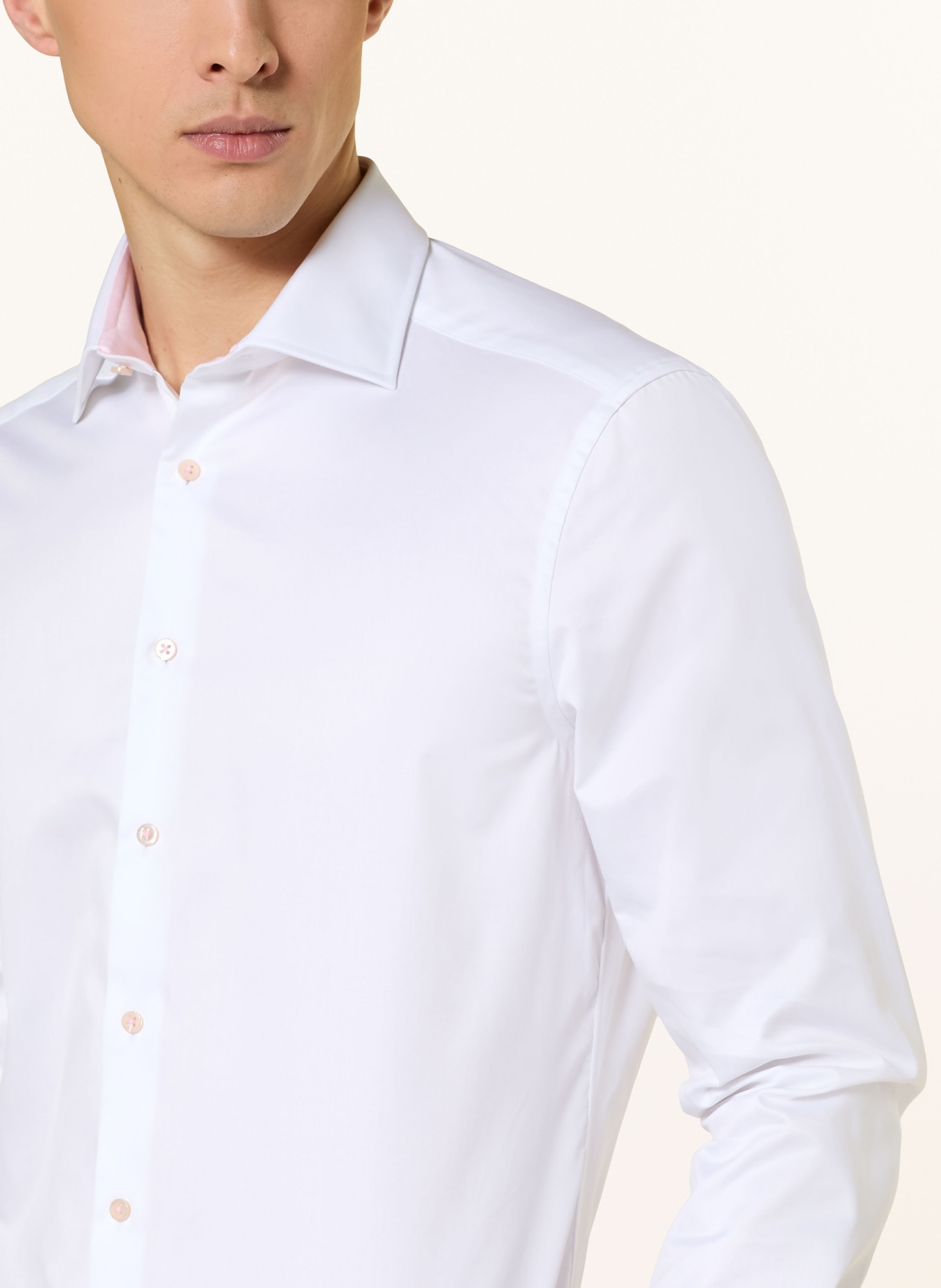 Stenströms Slim fit shirt: WHITE