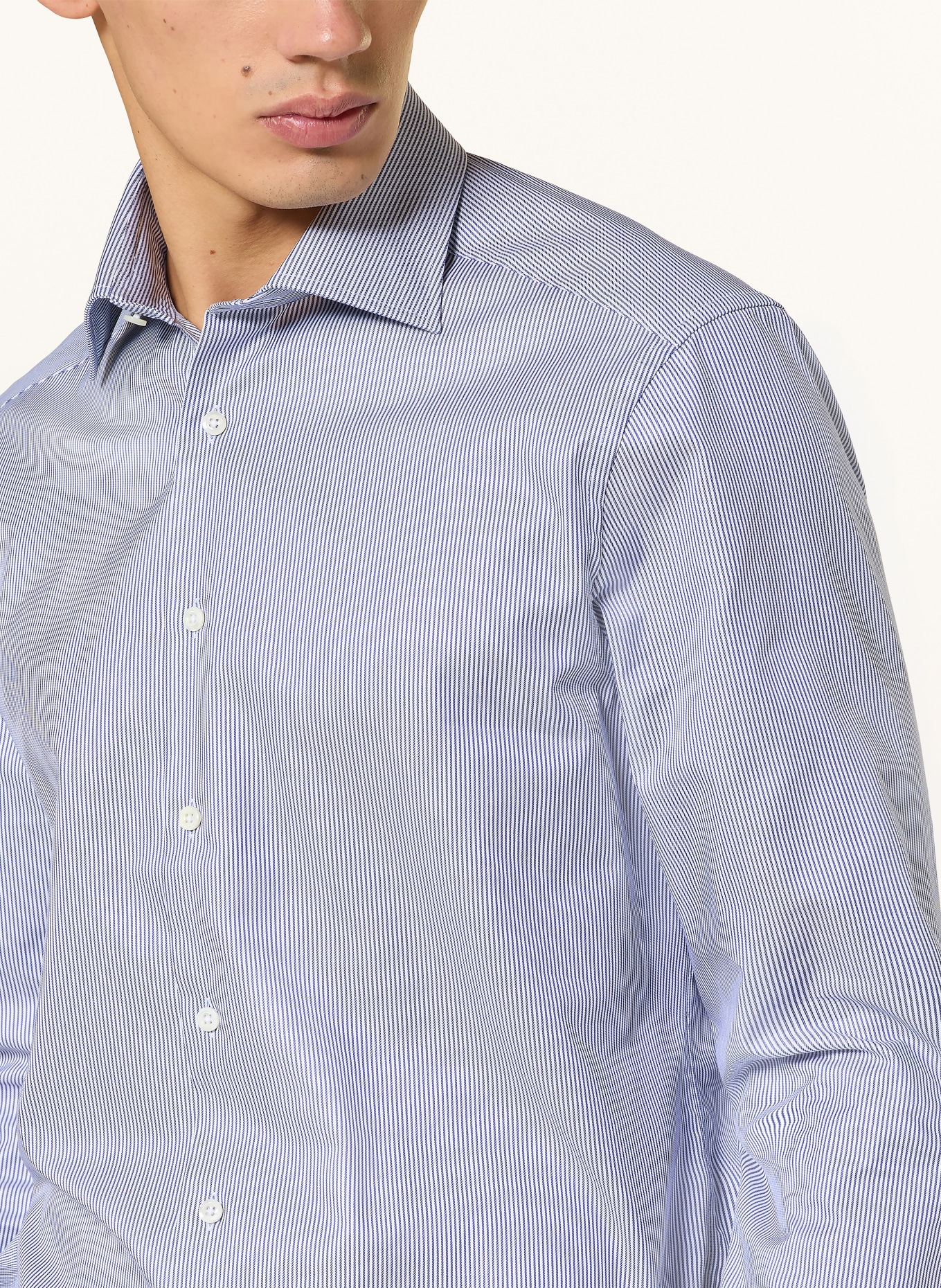 Stenströms Hemd Slim Fit: BLAU / WEISS