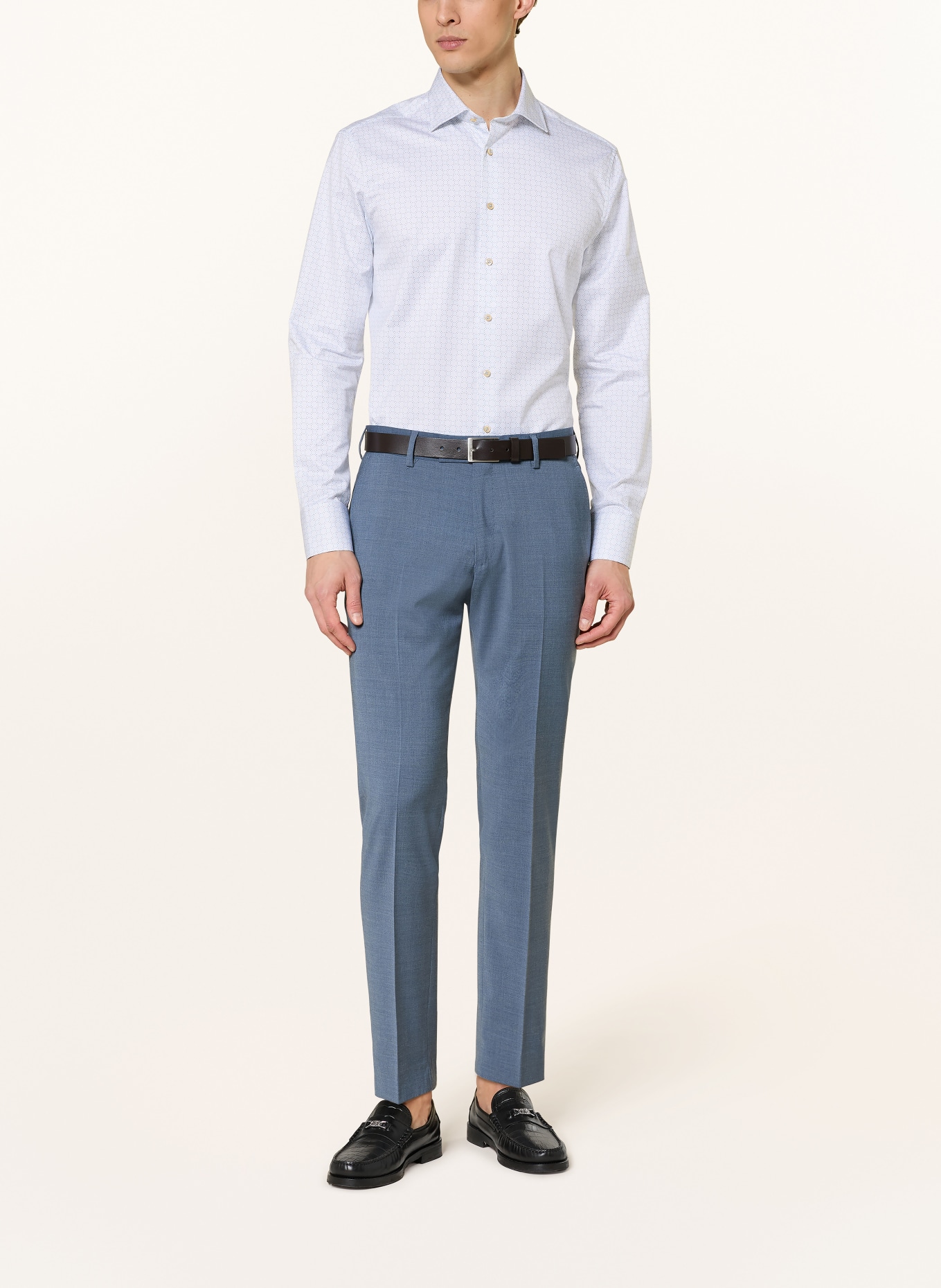 Stenströms Hemd Classic Fit: HELLBLAU / DUNKELBLAU / BLAU