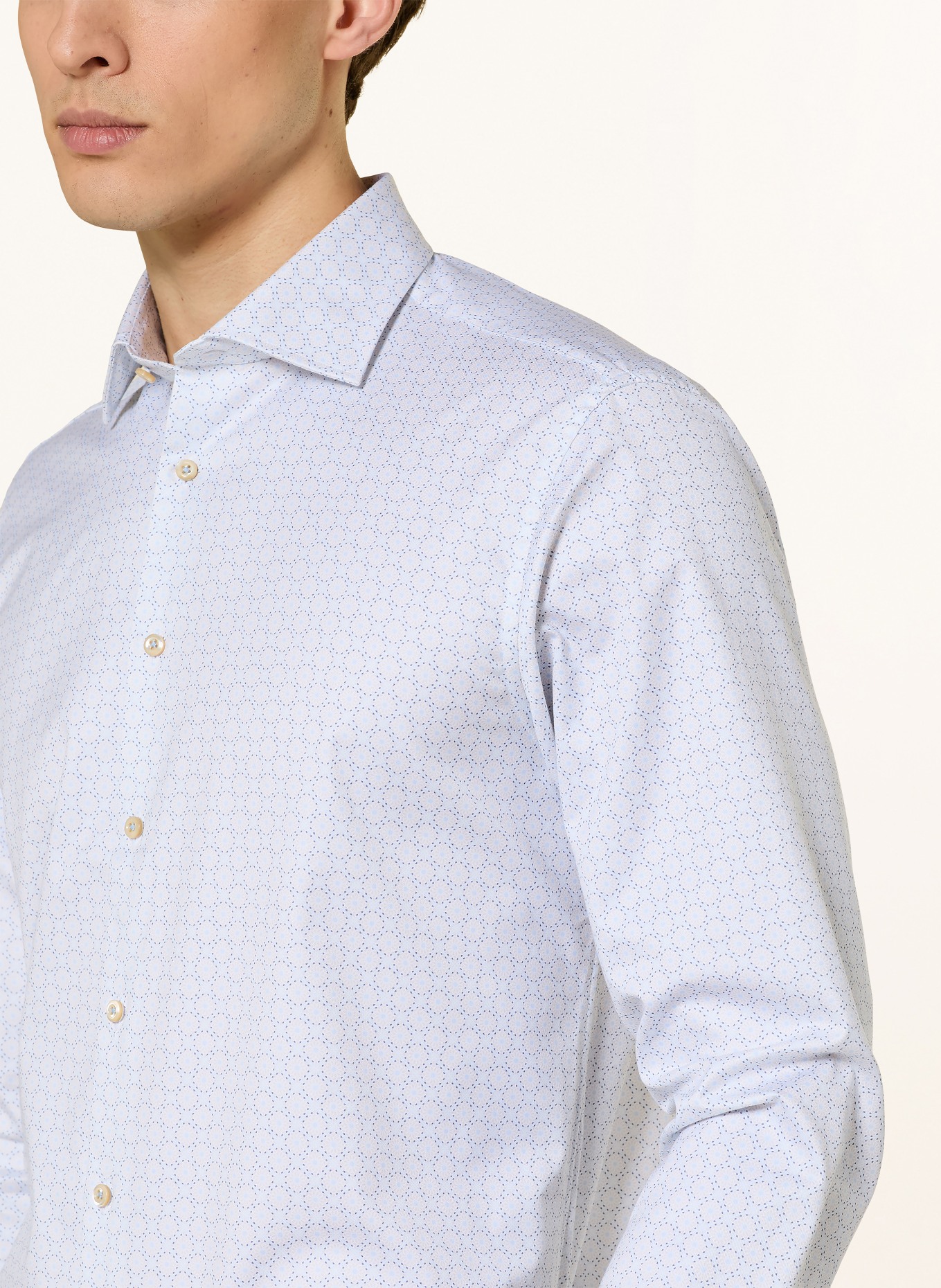 Stenströms Hemd Classic Fit: HELLBLAU / DUNKELBLAU / BLAU