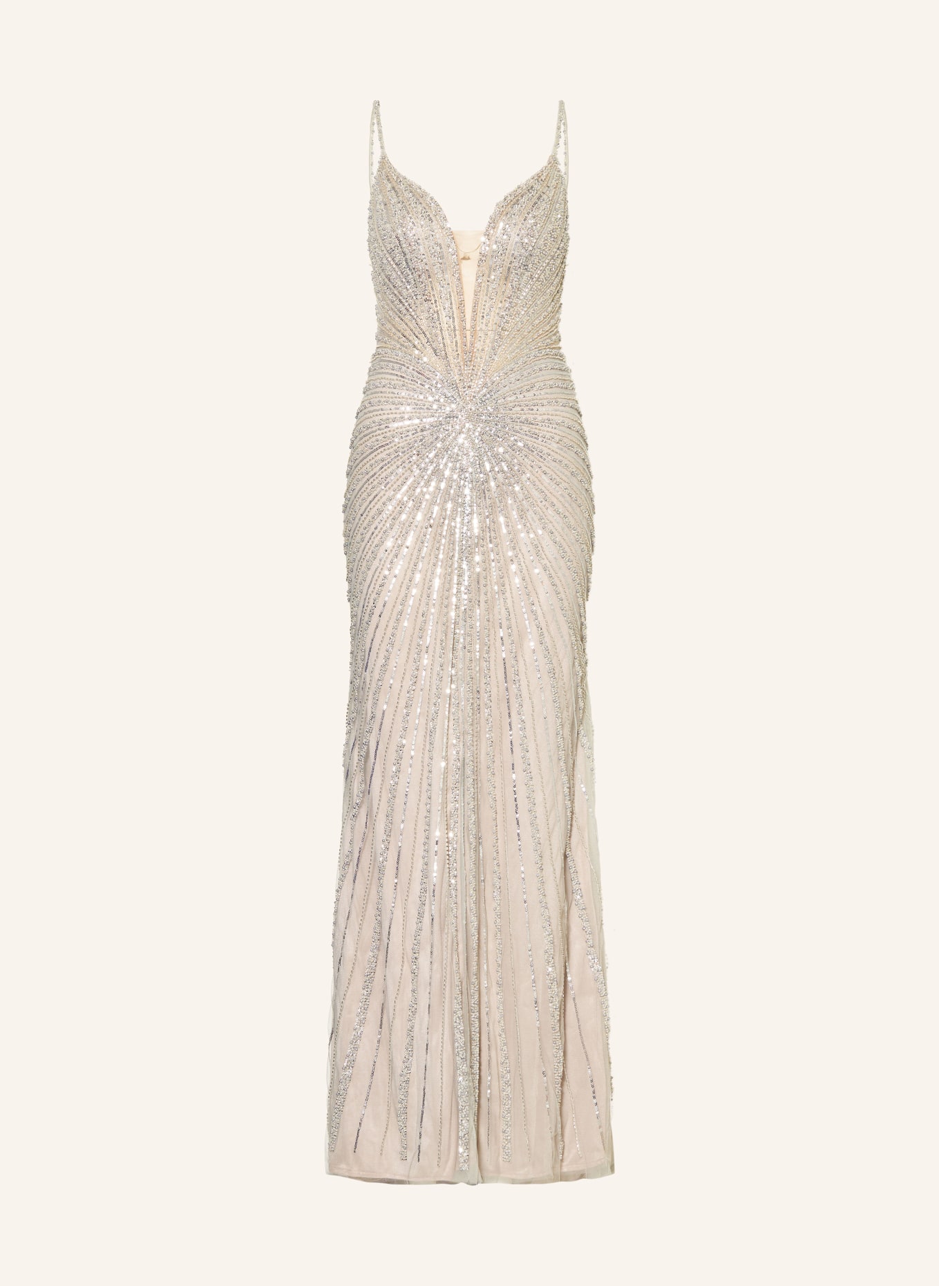 Hey Kyla Večerní šaty s ozdobnými perličkami a flitry: STŘÍBRNÁ