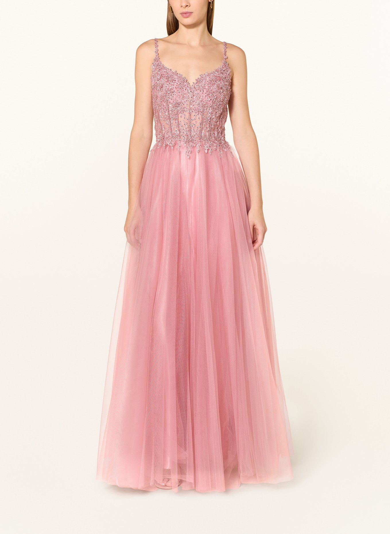 Hey Kyla Abendkleid mit Schucksteinen und Pailletten: ROSA