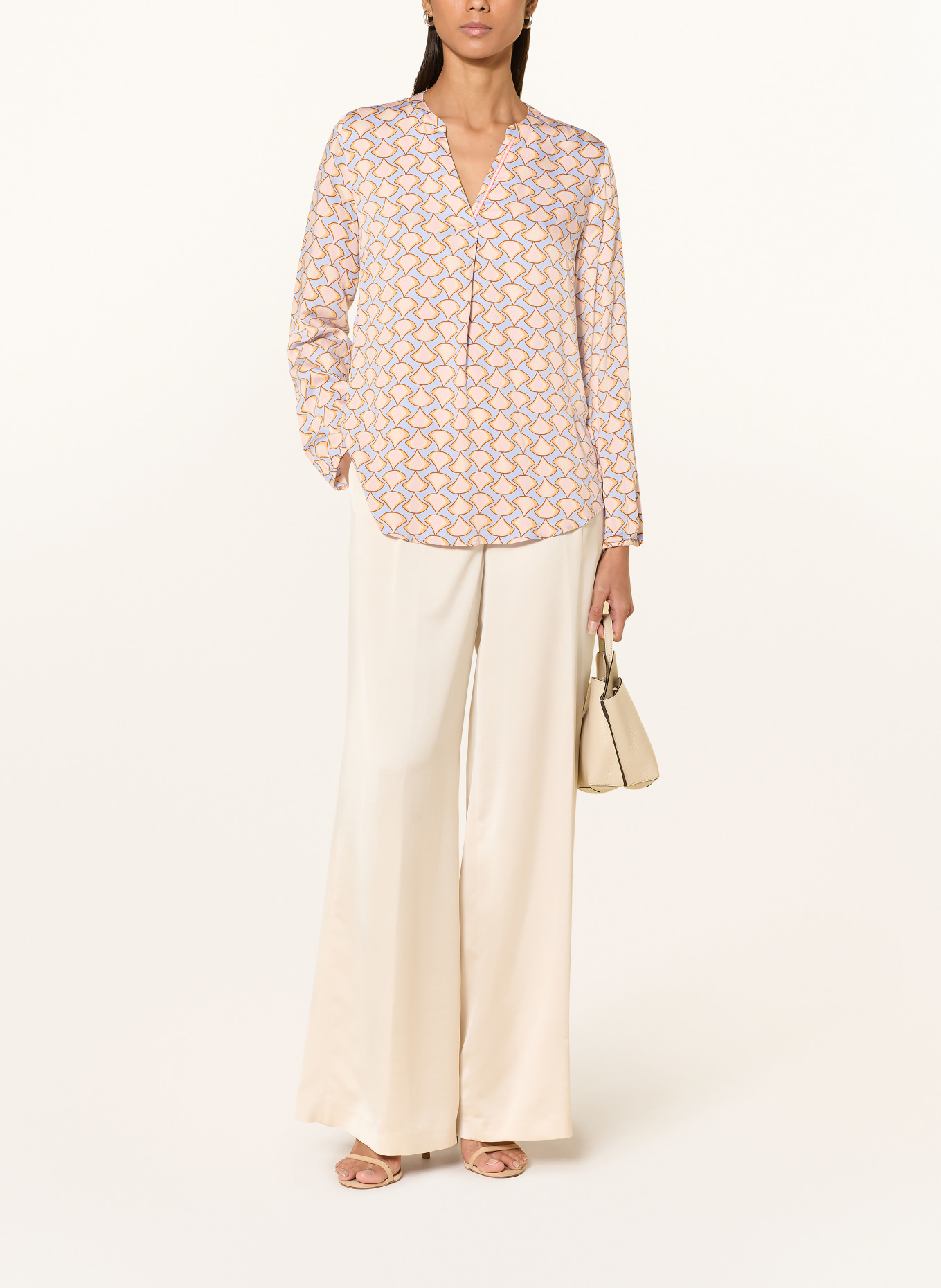 CARTOON blouse shirt: LIGHT BLUE / ROSE / LIGHT ORANGE