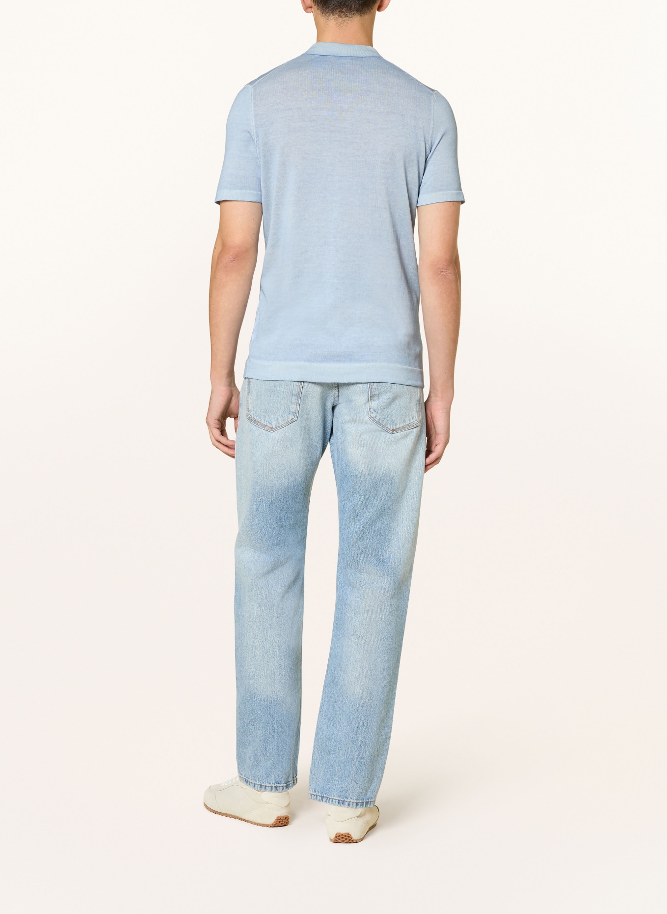 DRYKORN Strick-Poloshirt TRITON: HELLBLAU