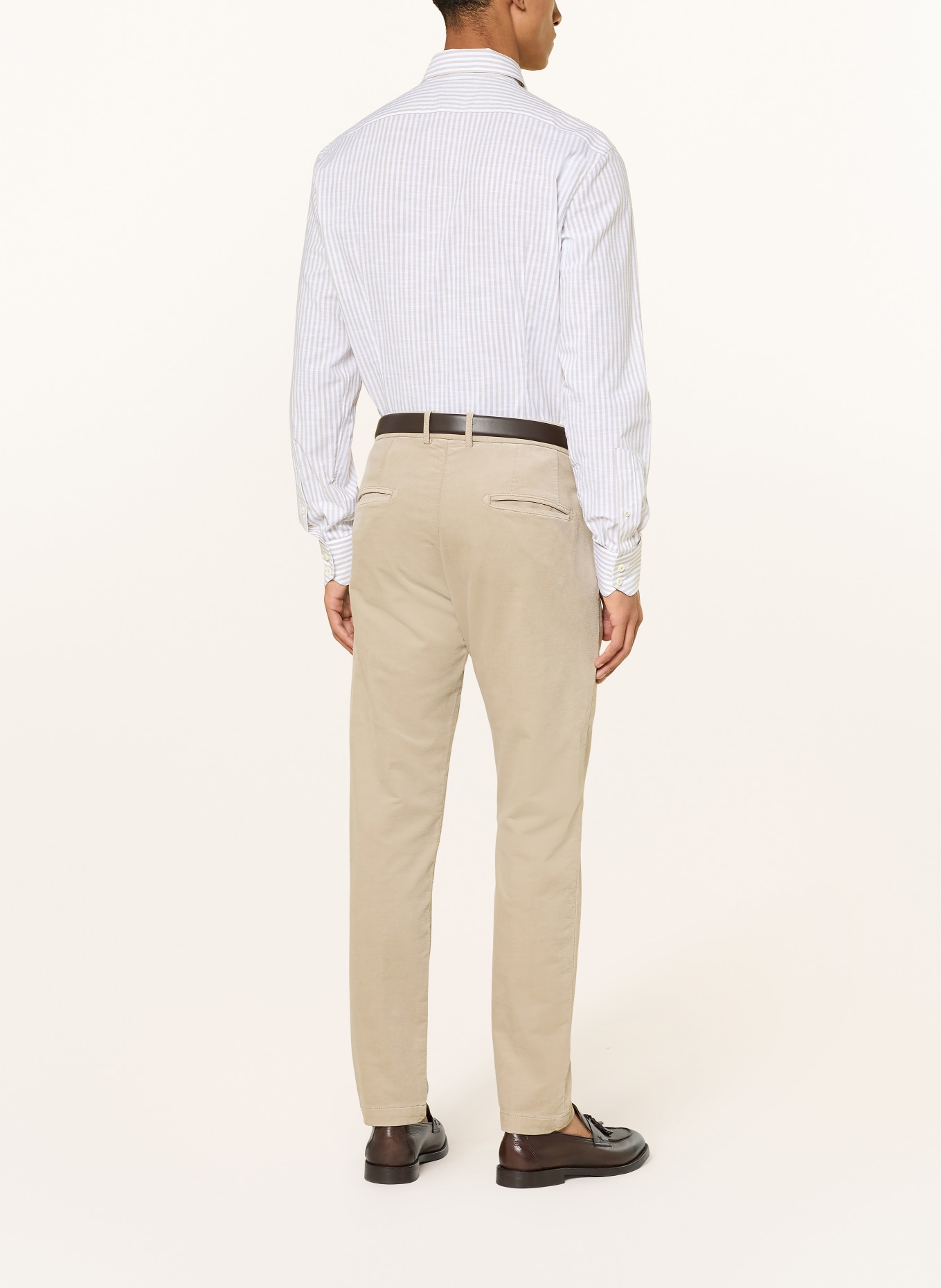 van Laack VL-RESO-TF Tailored Fit Shirt: WHITE / LIGHT GREEN
