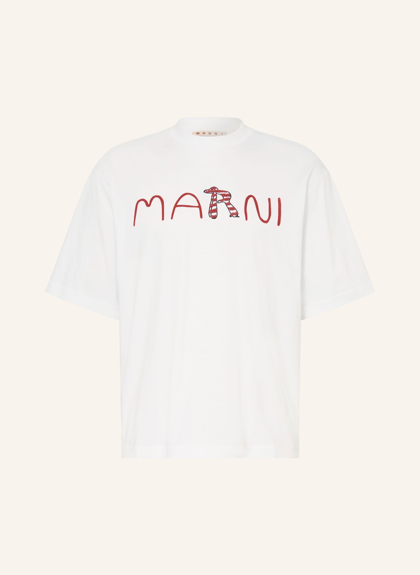 MARNI T-Shirt: WEISS / ROT