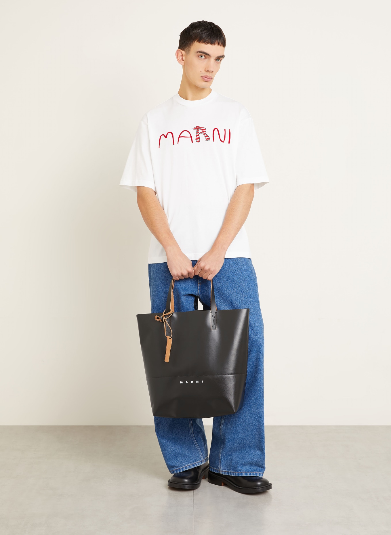 MARNI T-Shirt: WEISS / ROT