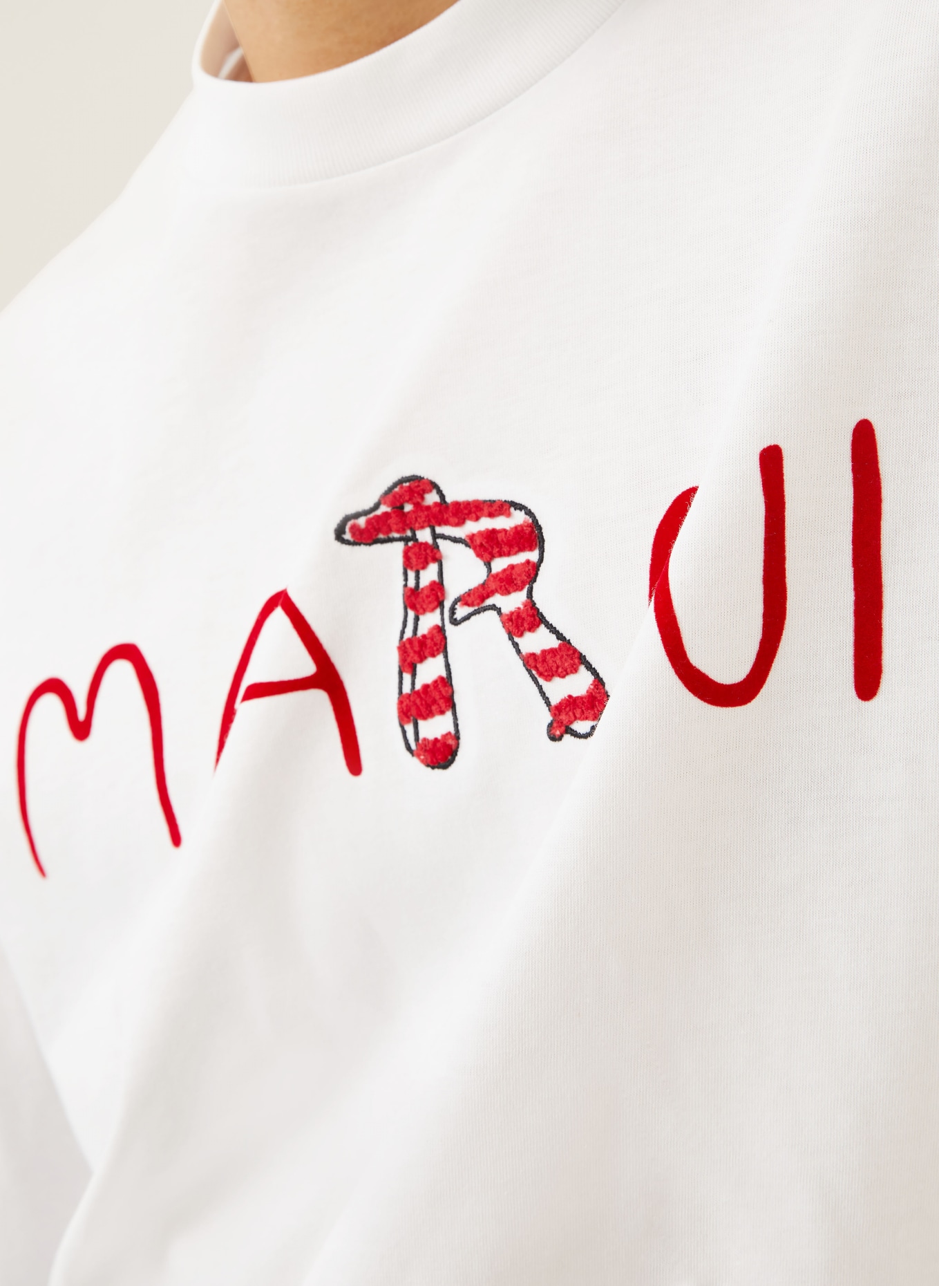 MARNI T-Shirt: WEISS / ROT