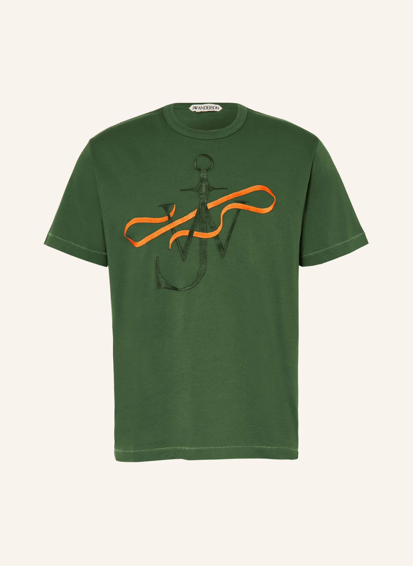 JW ANDERSON T-shirt: GREEN / ORANGE / DARK GREEN