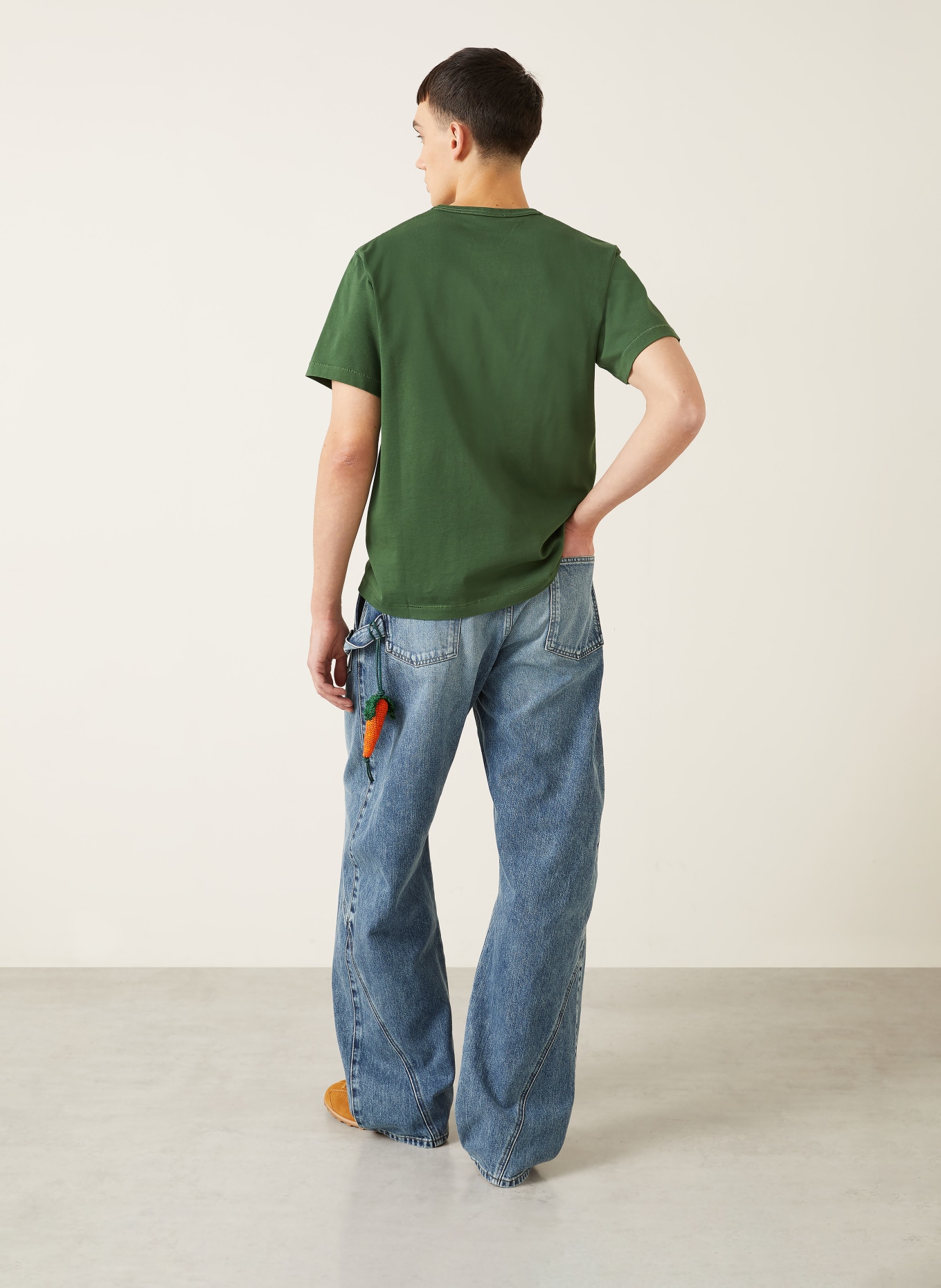 JW ANDERSON T-shirt: GREEN / ORANGE / DARK GREEN