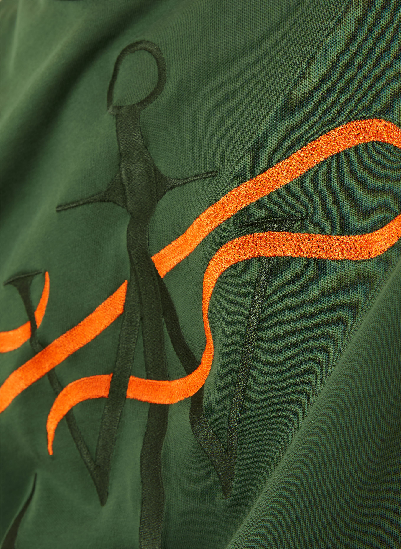JW ANDERSON T-shirt: GREEN / ORANGE / DARK GREEN