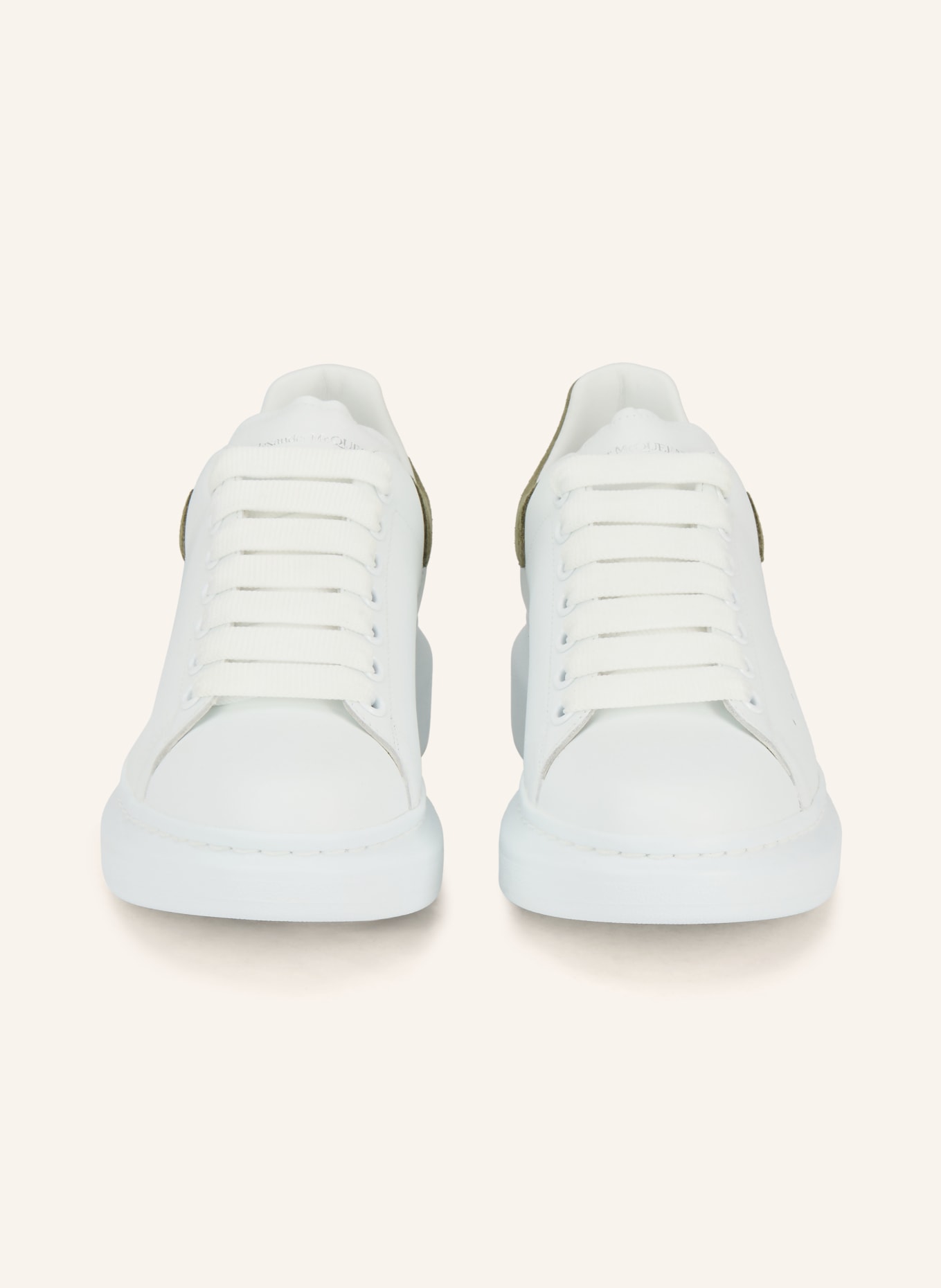 McQUEEN trampki: BIAŁY / OLIWKOWY