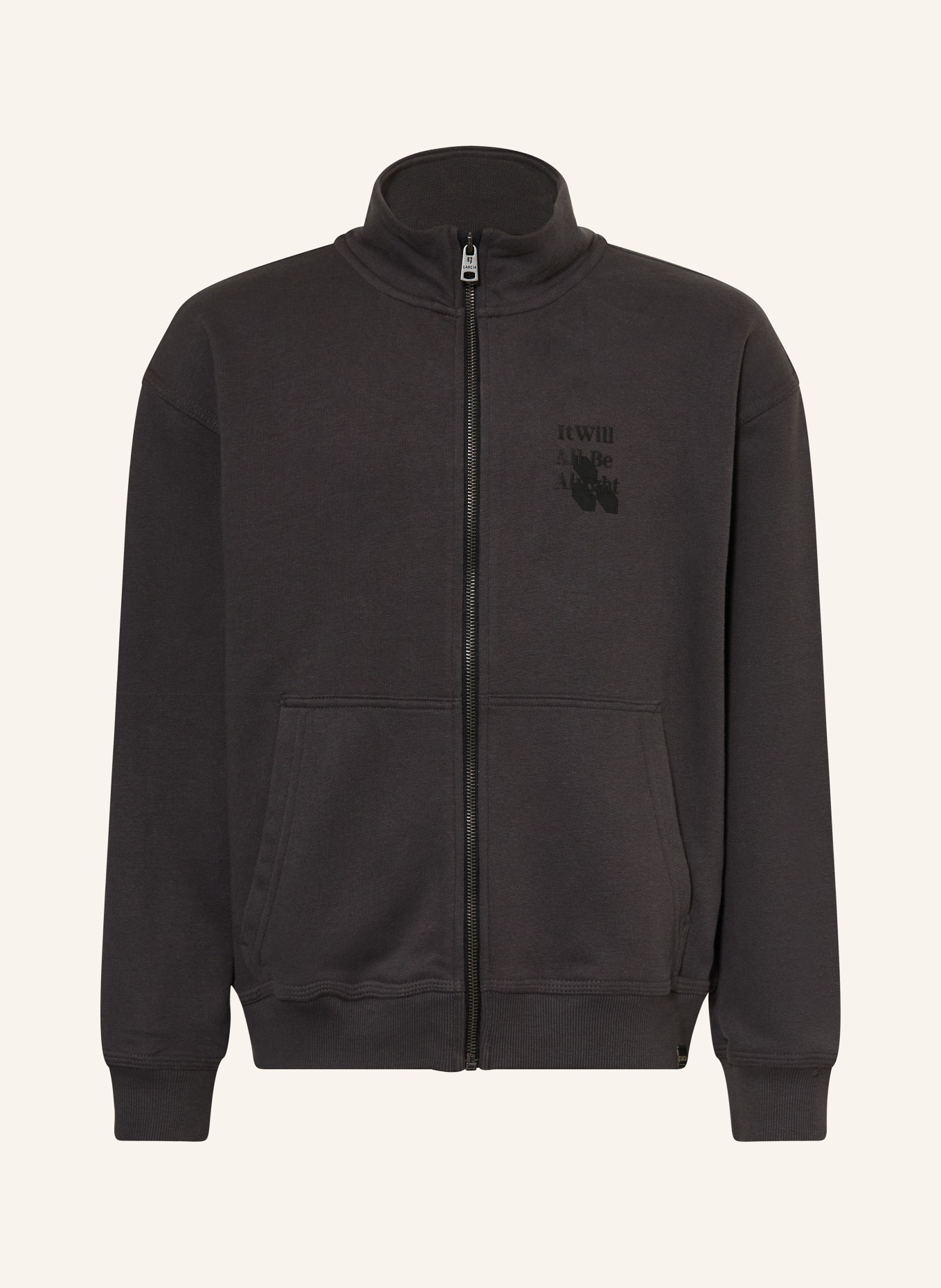 GARCIA Sweatjacke: DUNKELGRAU