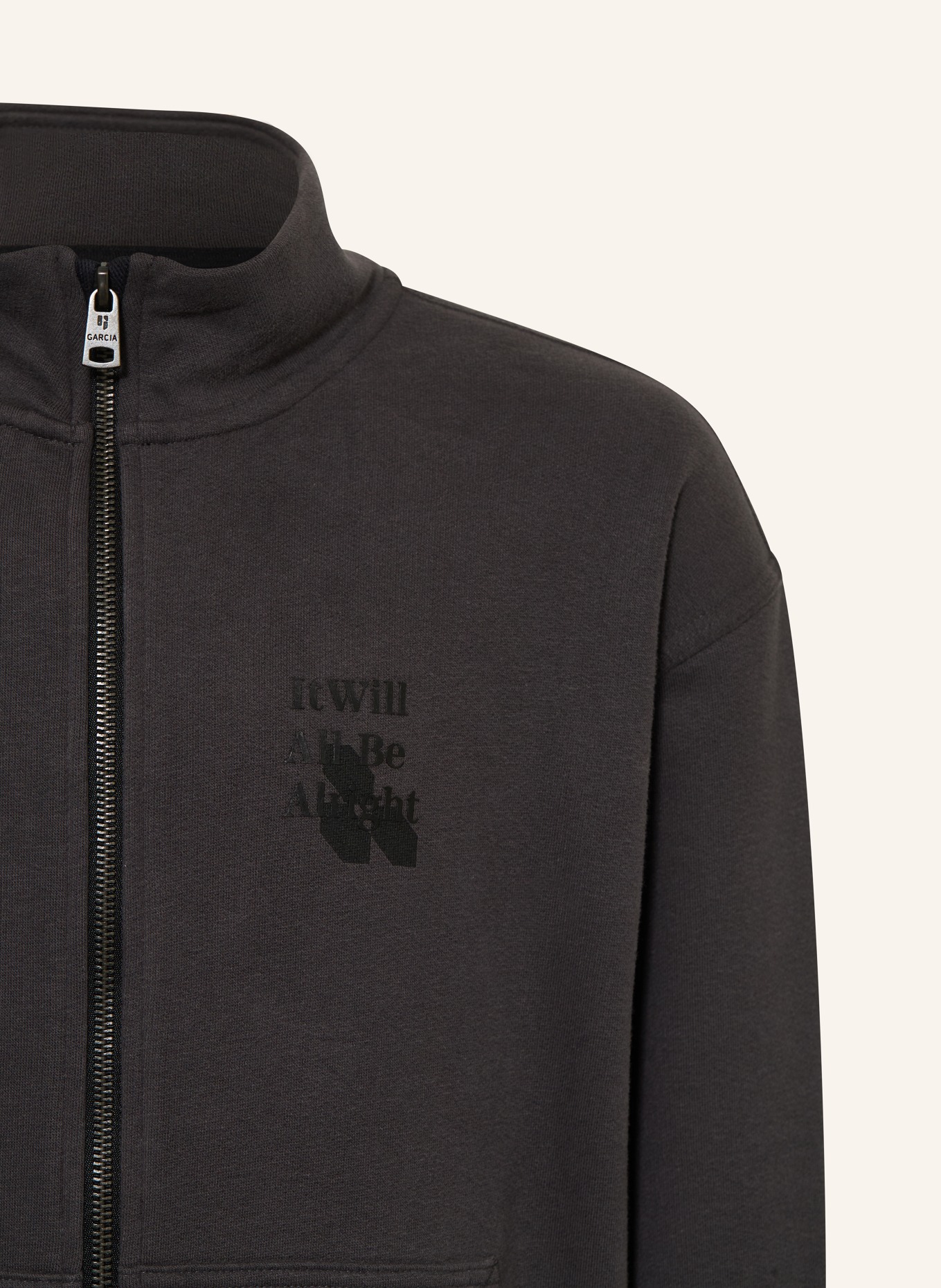 GARCIA Sweatjacke: DUNKELGRAU