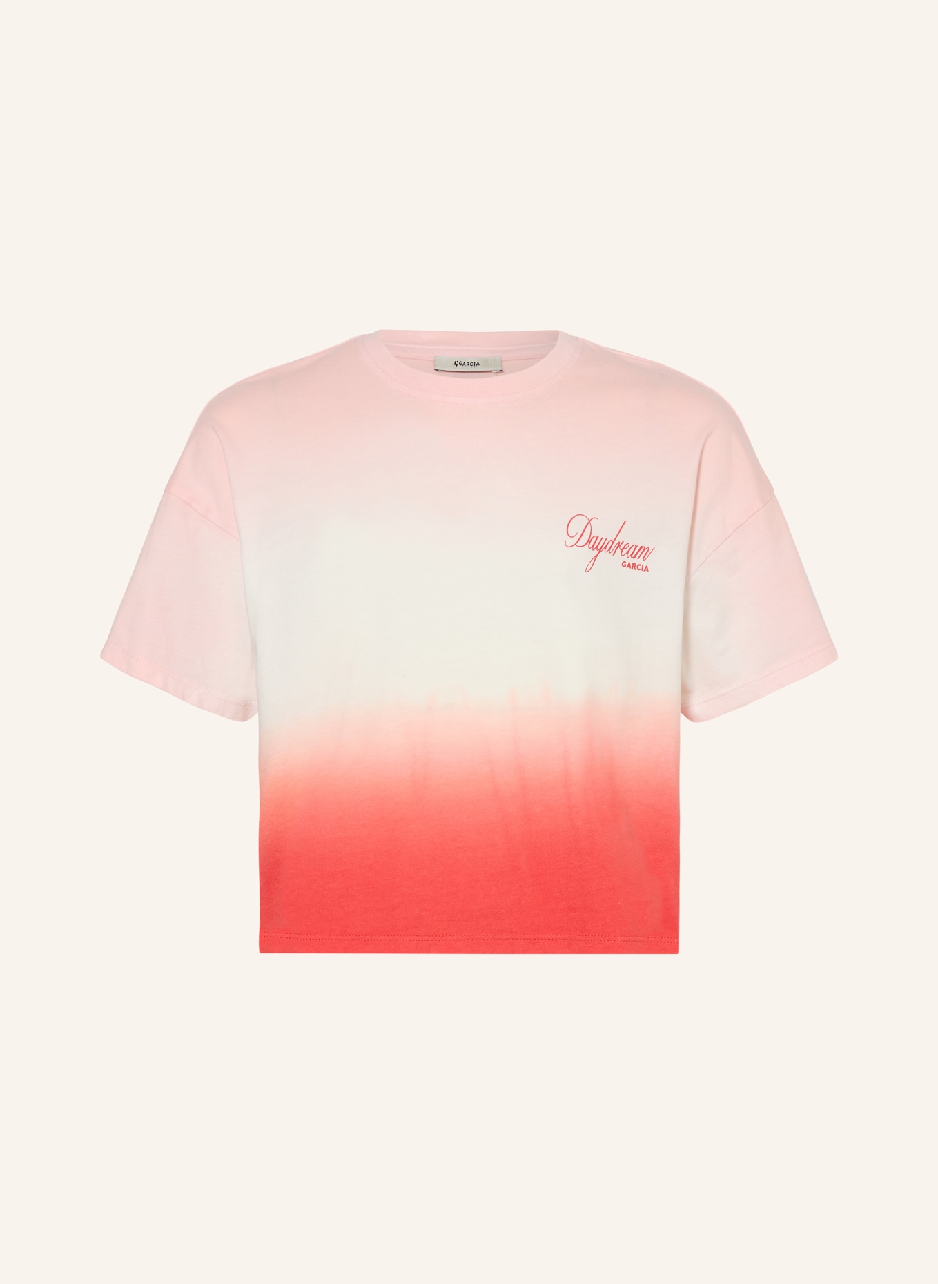 GARCIA T-shirt: ROUGE / ROSE / ÉCRU