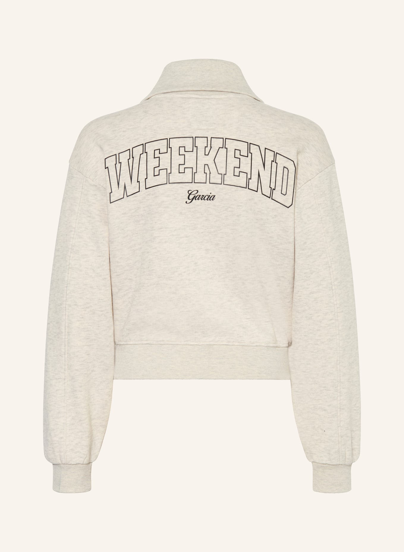 GARCIA Sweatjacke: BEIGE / HELLGRAU