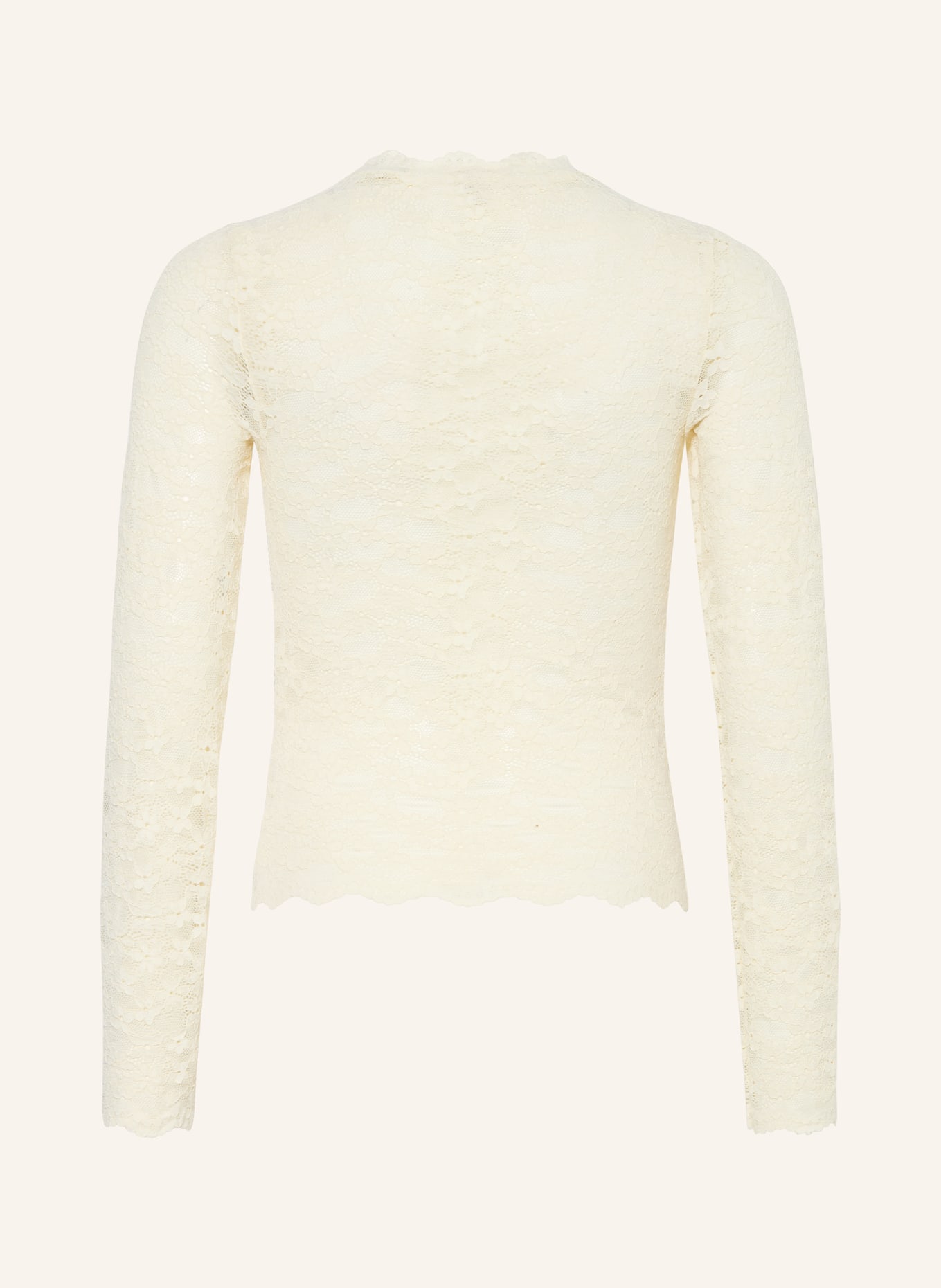 GARCIA Longsleeve aus Spitze: CREME