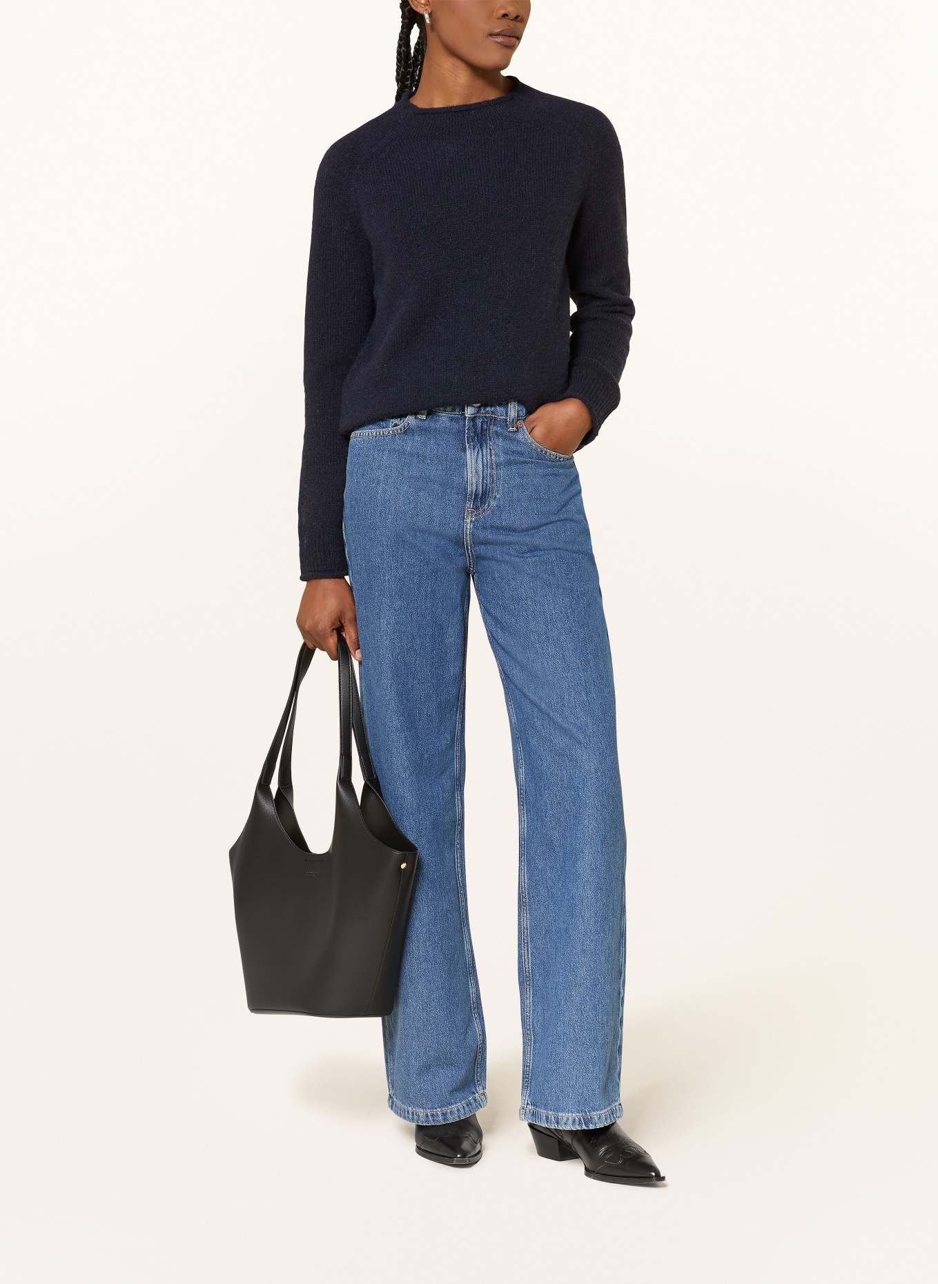 BOSS Pullover FESPERANASY: DUNKELBLAU