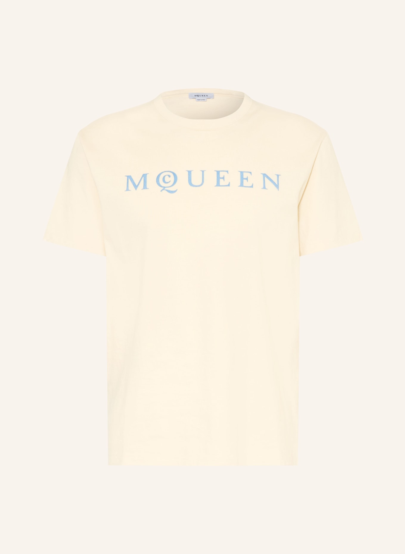 McQUEEN T-shirt: BEIGE