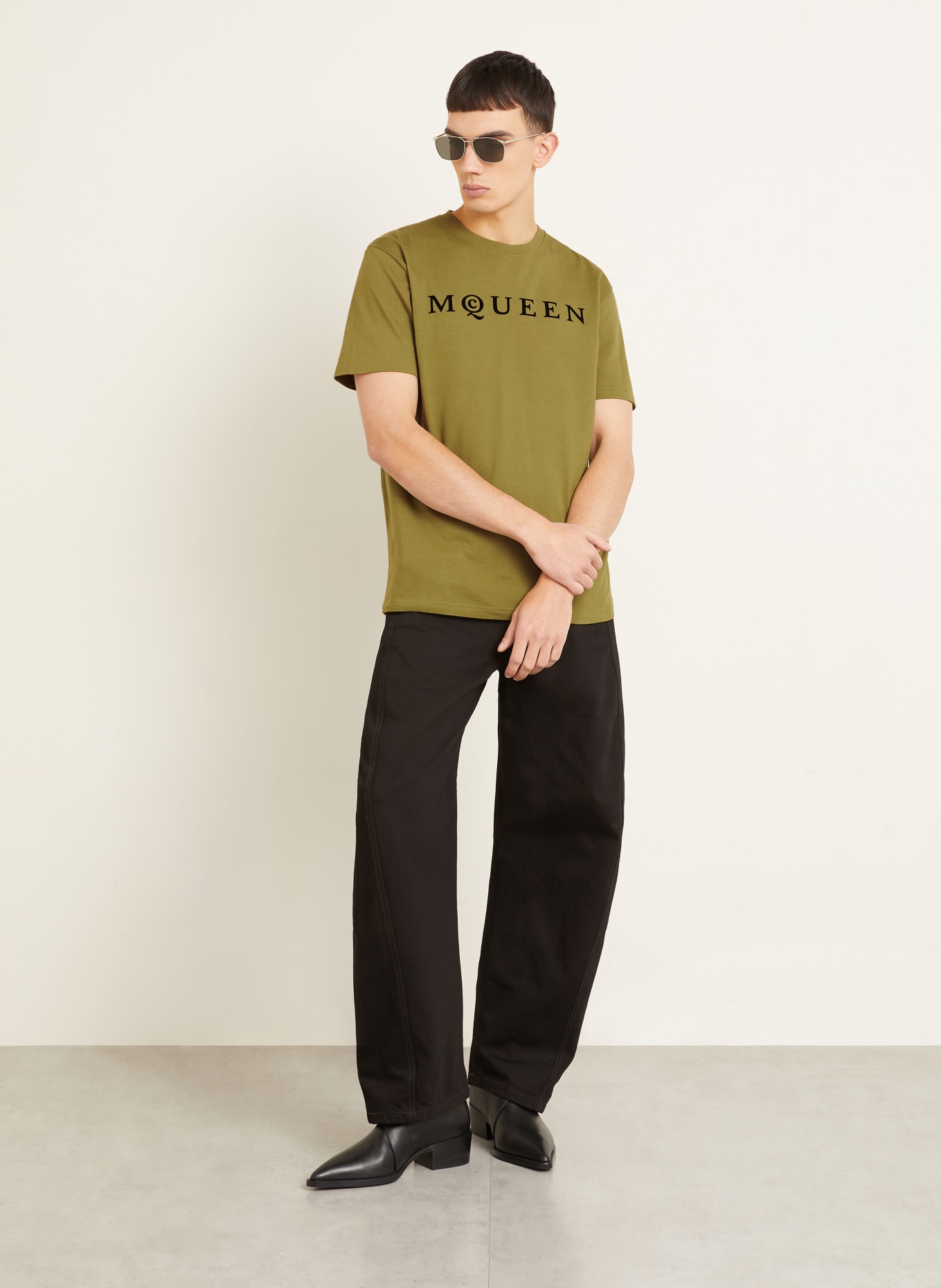 McQUEEN T-shirt: OLIVE